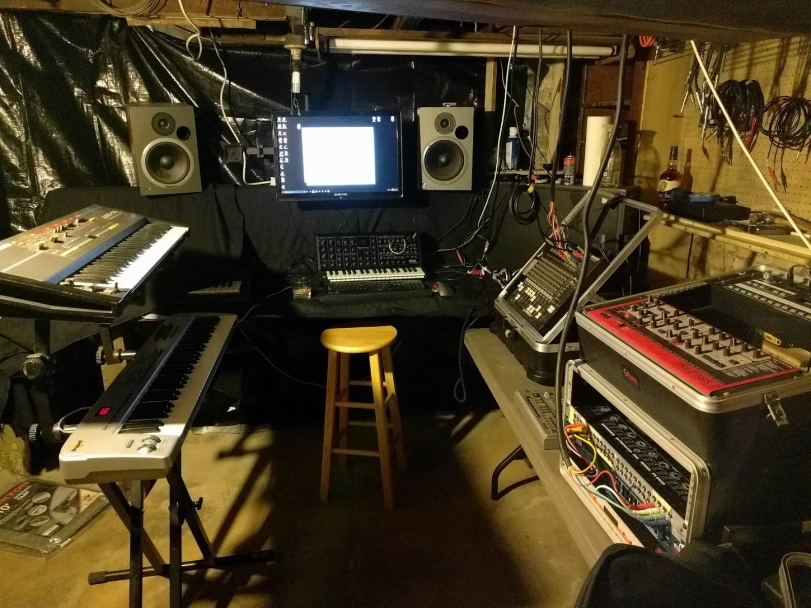 Music Gear Setup by angelofthebottomlesspit featuring Clavia Nord Rack 2, Roland Juno-106, and Korg MS-20 Mini and 1 more piece of gear