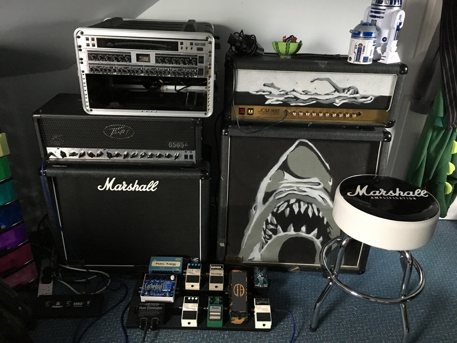 Metal Amp Rig by troobbzz featuring Marshall 1960A 4x12'' Cabinet, Boss TU-3 Chromatic Tuner, and Boss NS-2 Noise Suppressor and 10 more pieces of gear
