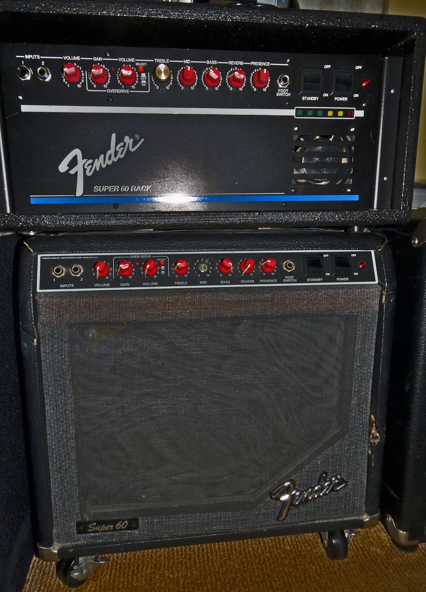 Music Gear Setup by bobspez featuring Fender Super 60 Rack and Fender Super 60 1x12