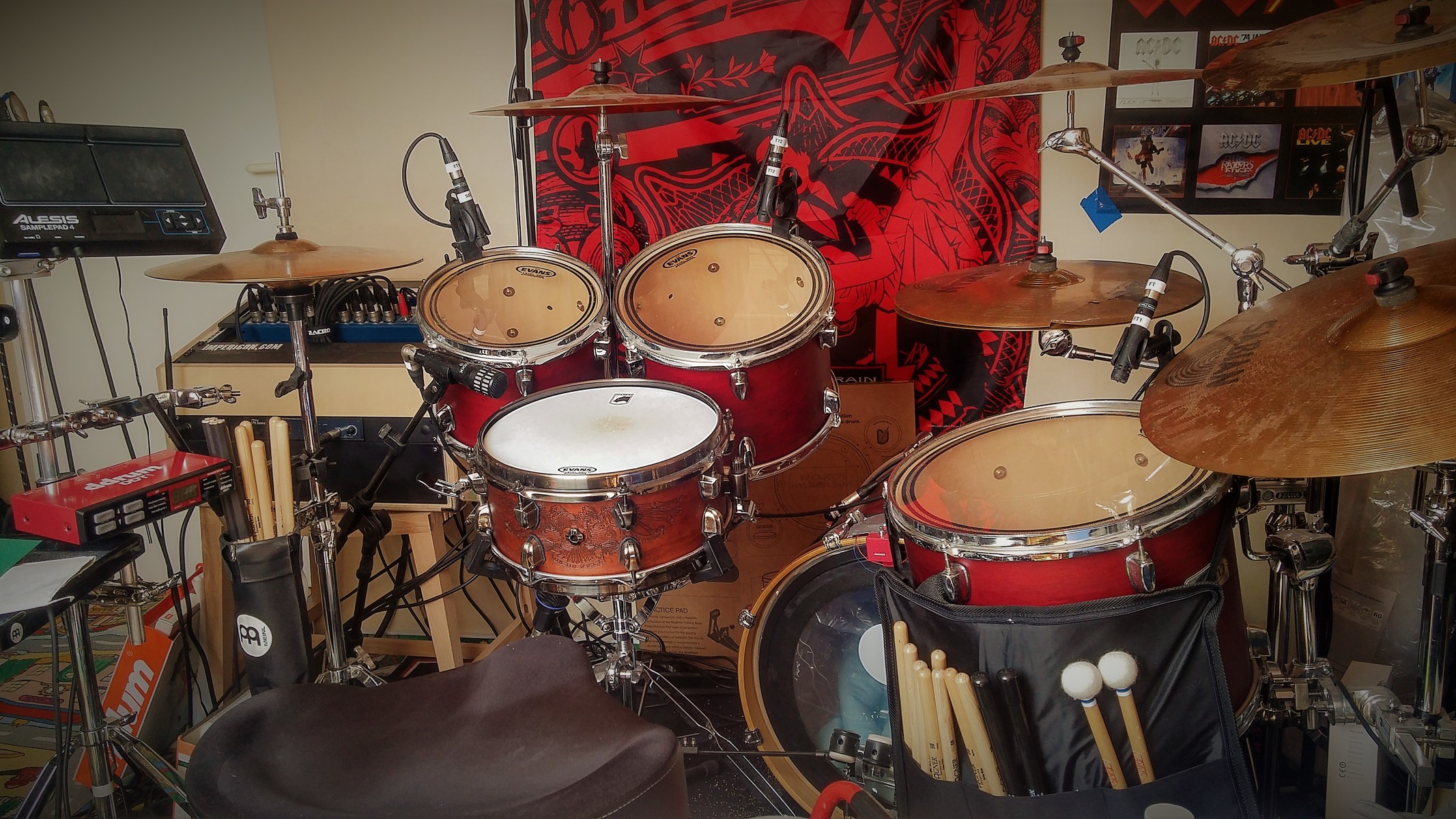 Drum Kit by rick_stolz featuring Mapex Chris Adler signature Black Panther Warbird Snare