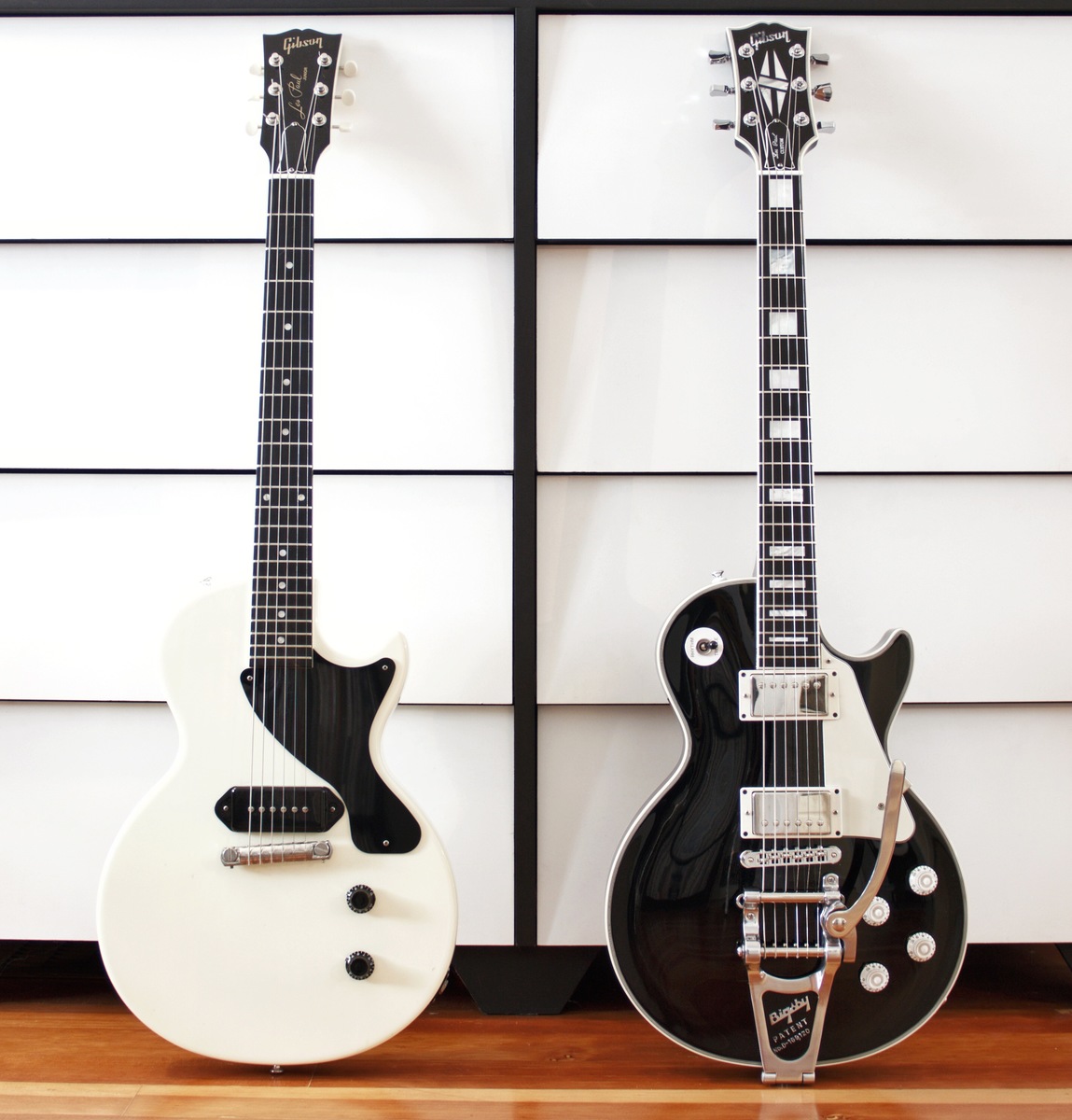 Music Gear Setup by mattmayhem featuring Gibson Les Paul Custom Electric Guitar and Gibson Billie Joe Armstrong Les Paul Junior Single Cut Electric Guitar
