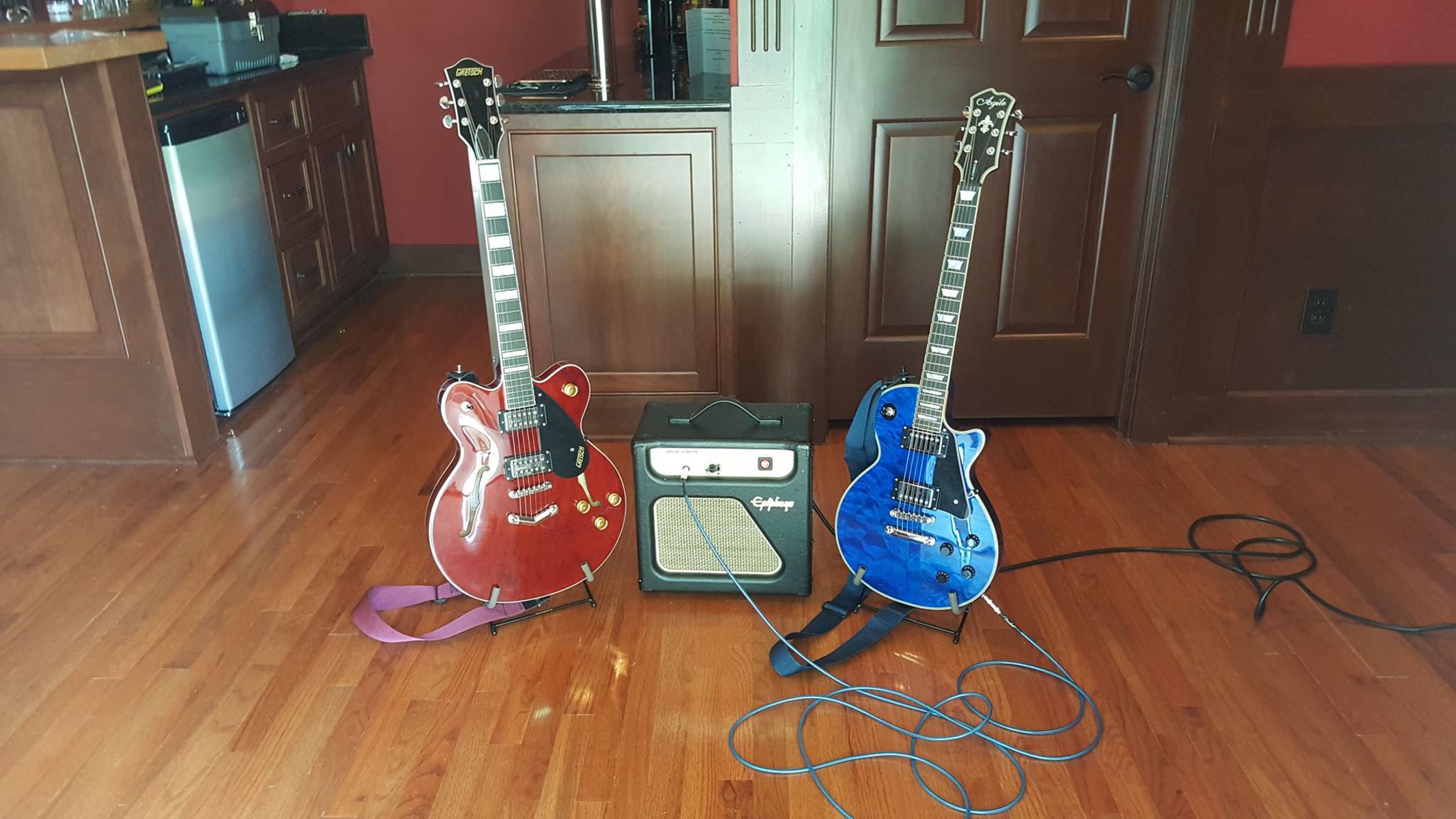 Music Gear Setup by william_henley featuring Gretsch G2622 Streamliner Center-Block, Agile AL-3100MCC, and Epiphone Valve Junior Combo
