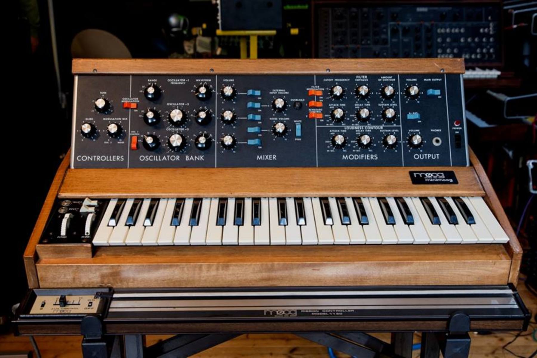 Music Gear Setup by bernie1954 featuring Moog Minimoog Model D