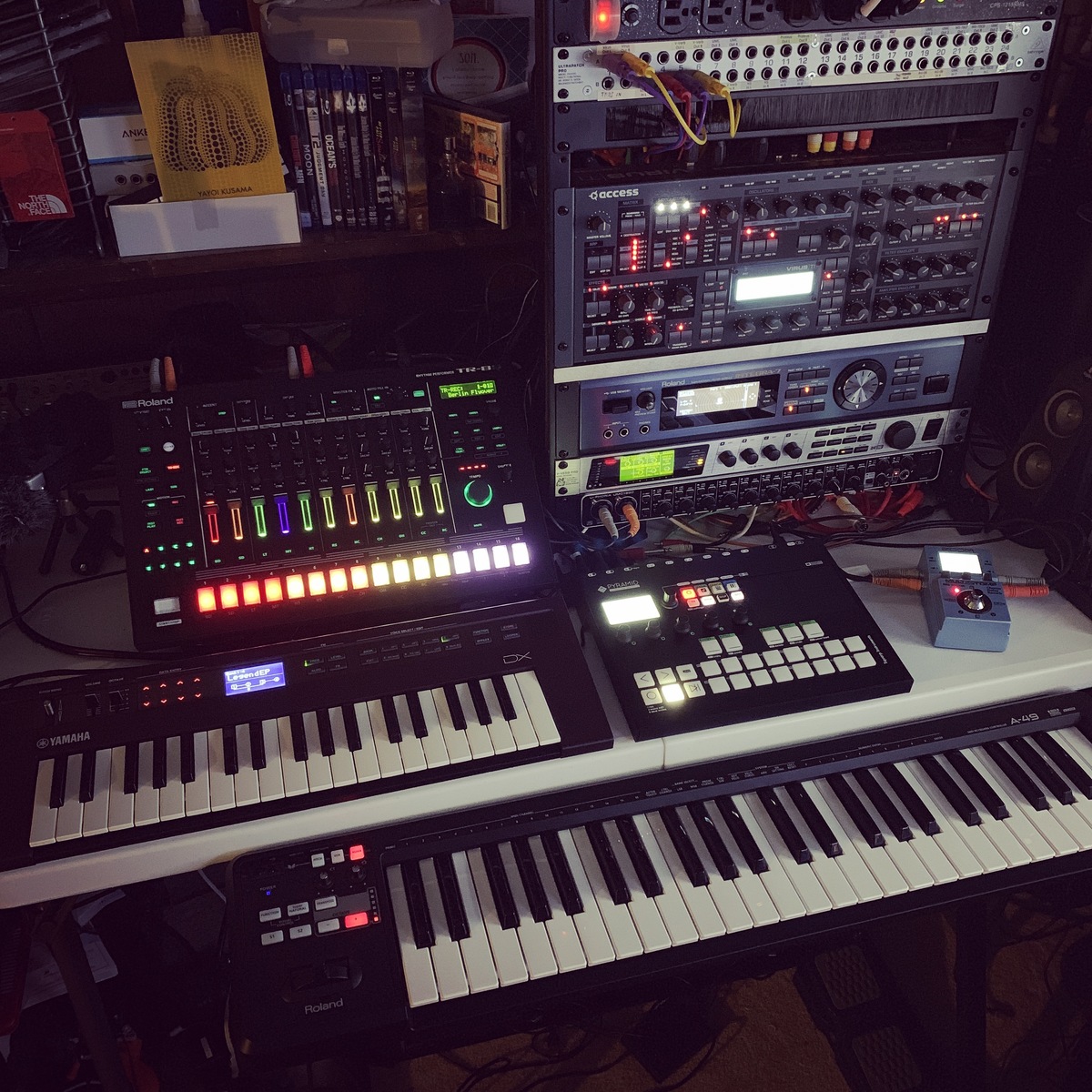 Electronic Studio Setup by vegeta897 featuring Yamaha Reface DX and Roland AIRA TR-8S