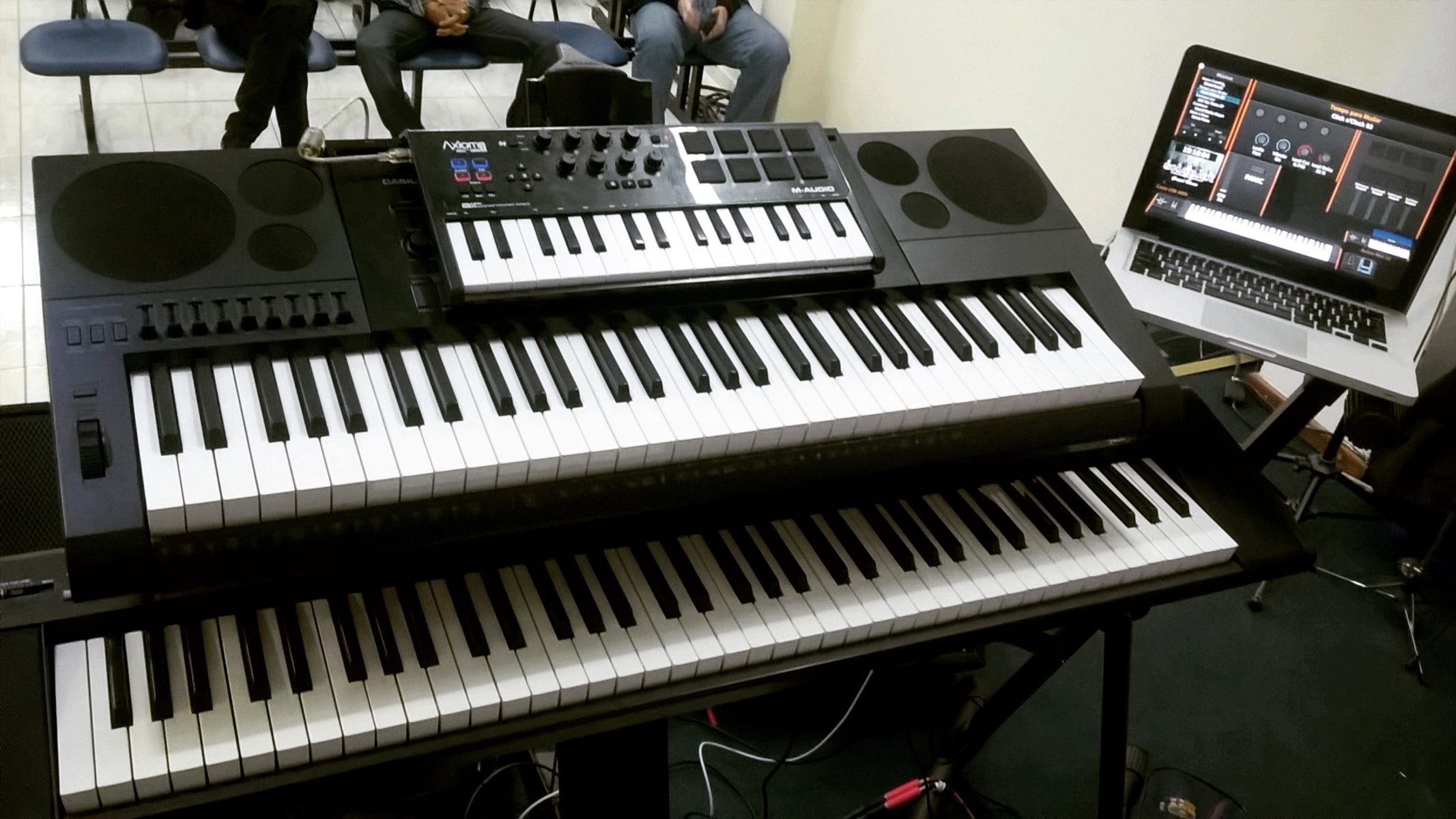 Electronic Synth Setup by alexeiparedes featuring Yamaha Piaggero NP31, Casio CTK-7200, and M-Audio Axiom AIR Mini 32 MIDI Controller and 2 more pieces of gear