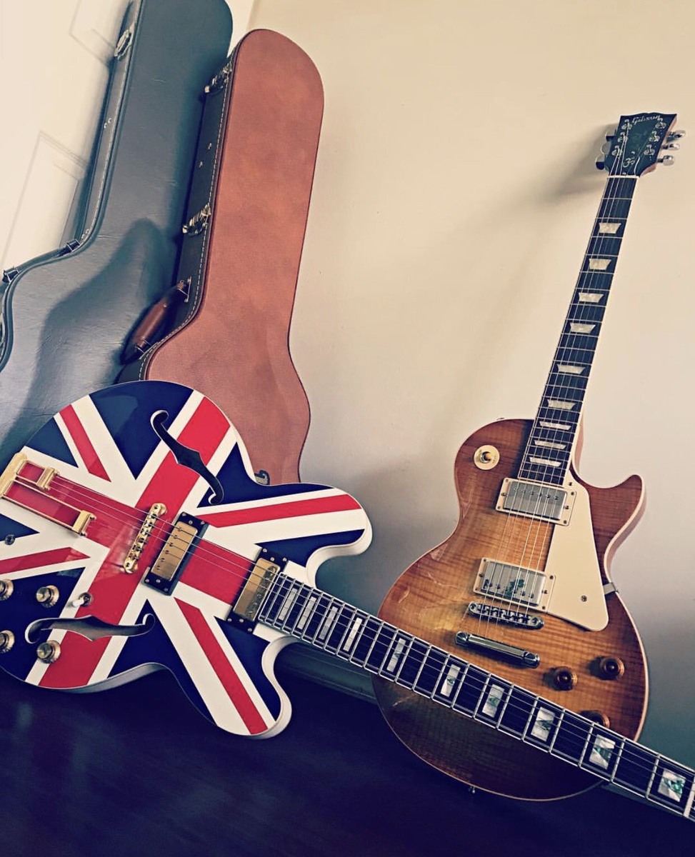 Music Gear Setup by adamolver featuring Epiphone Sheraton Union Jack limited