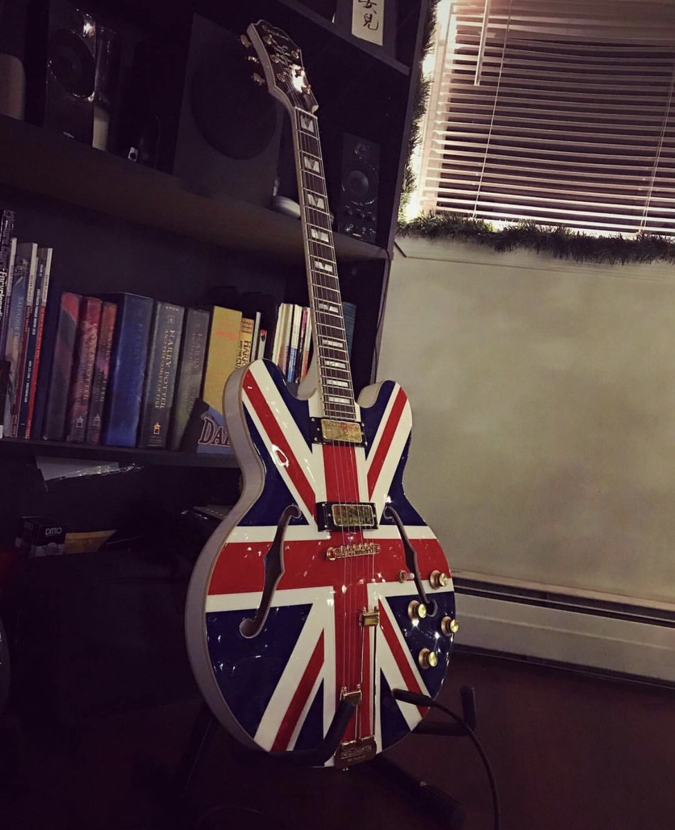 Music Gear Setup by adamolver featuring Epiphone Sheraton Union Jack limited