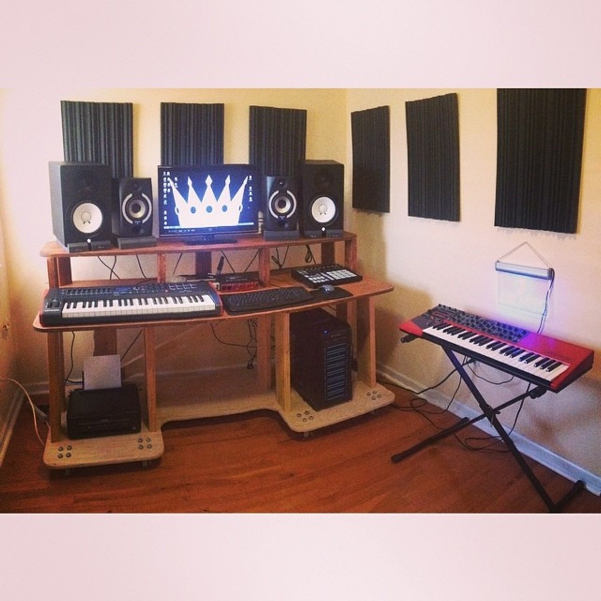 Electronic Studio Setup by cruzko featuring Yamaha HS80M Active Studio Monitor, Clavia Nord Lead 2 Synthesizer, and Tannoy Reveal 501a
