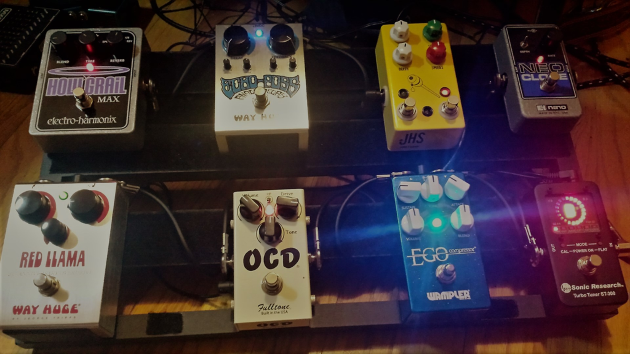 Music Gear Setup by skilesp featuring Fulltone OCD, Electro-Harmonix Neo Clone Chorus, and Wampler Ego Compressor and 5 more pieces of gear