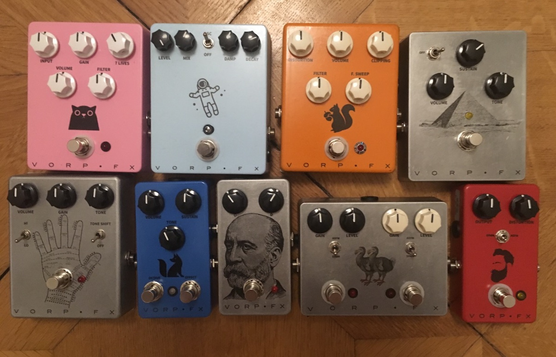 Music Gear Setup by h_pr featuring Vorp FX The Double Dodo, Vorp FX The Beardface, and Vorp FX The Astronaut
