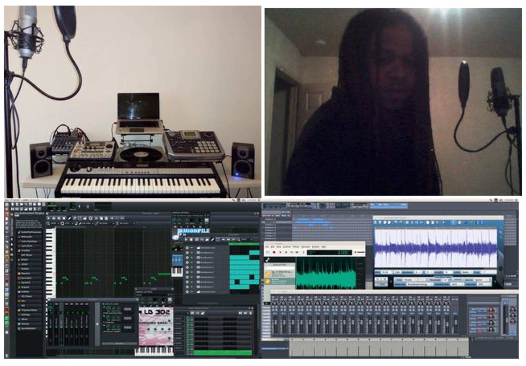 Electronic Synth Setup by mrthraz featuring LMMS 1.2 RC3, Hydrogen Drum Machine, and Korg Microstation and 2 more pieces of gear