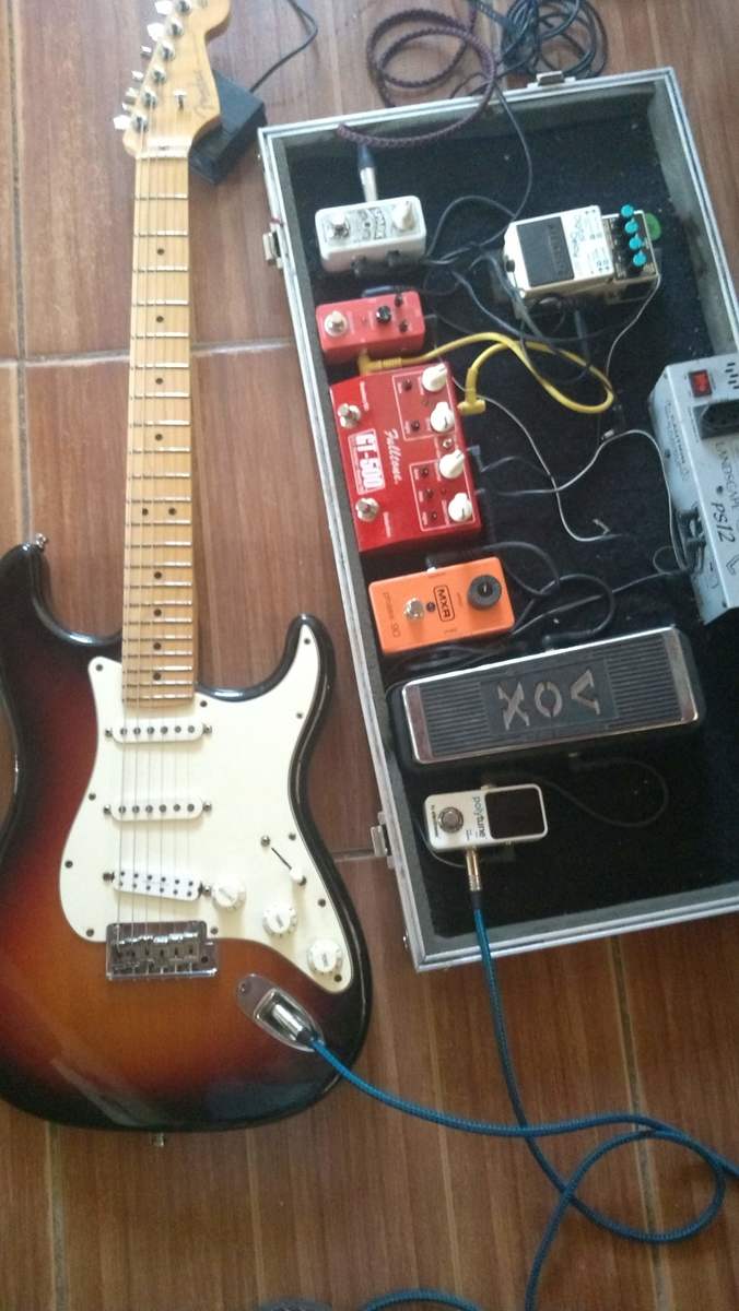 Music Gear Setup by marciomonks featuring Vox V847A Wah, Fulltone GT-500 Booster/Distortion, and Boss DD-7 Digital Delay and 6 more pieces of gear