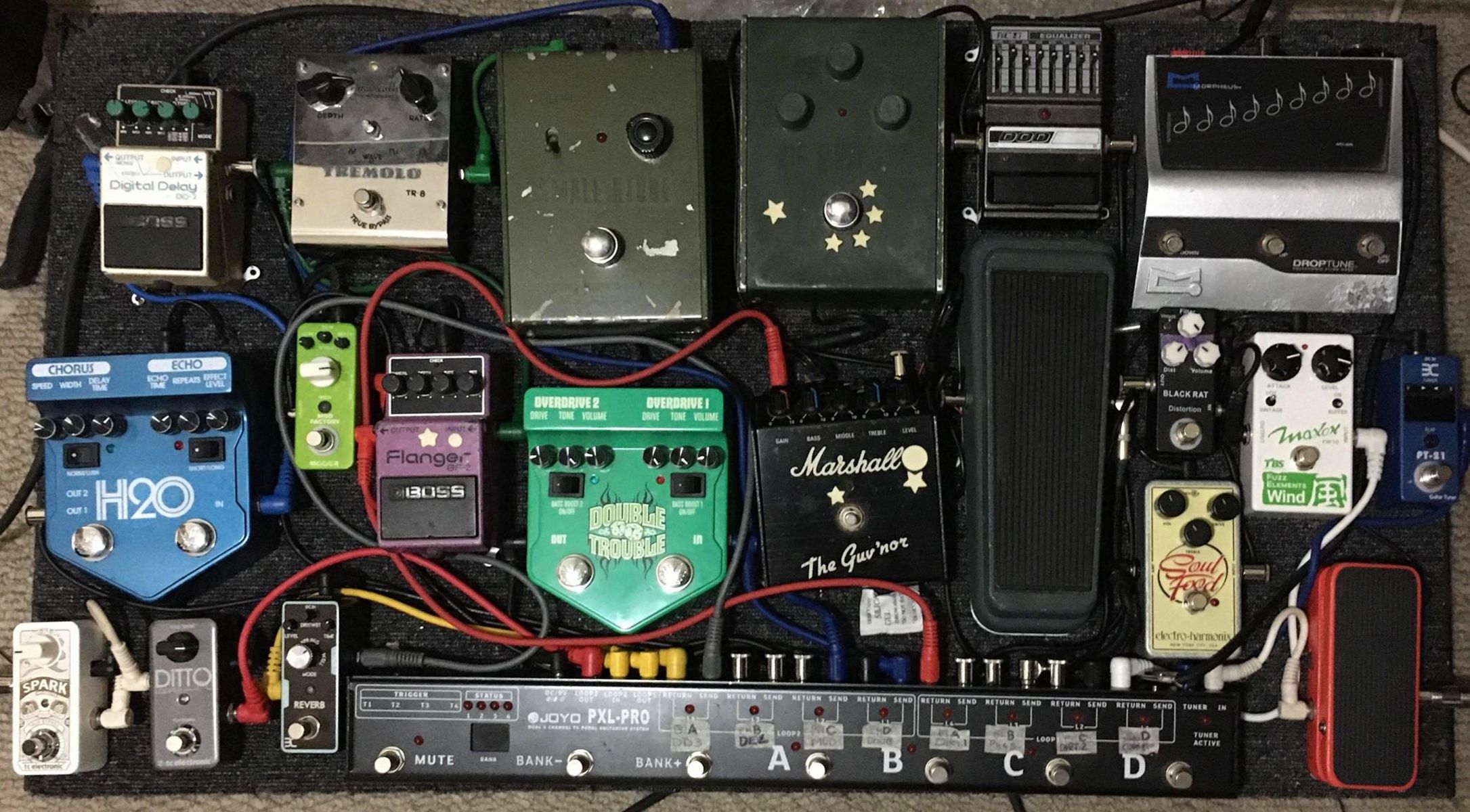 Music Gear Setup by tel_nobody featuring Visual Sound V2 Series V2DT Double Trouble Dual Overdrive, TC Electronic Ditto Looper, and Marshall The Guv'nor and 15 more pieces of gear