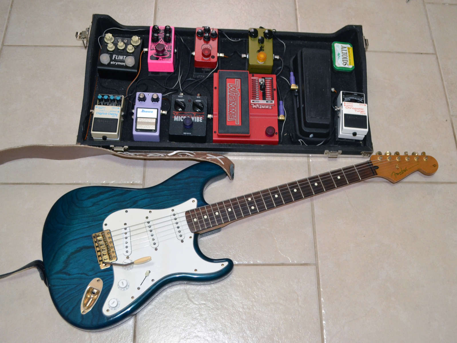 Pedalboard by marcelodonati featuring Boss TU-3 Chromatic Tuner, Dunlop GCB-95 Cry Baby, and Strymon Flint and 5 more pieces of gear