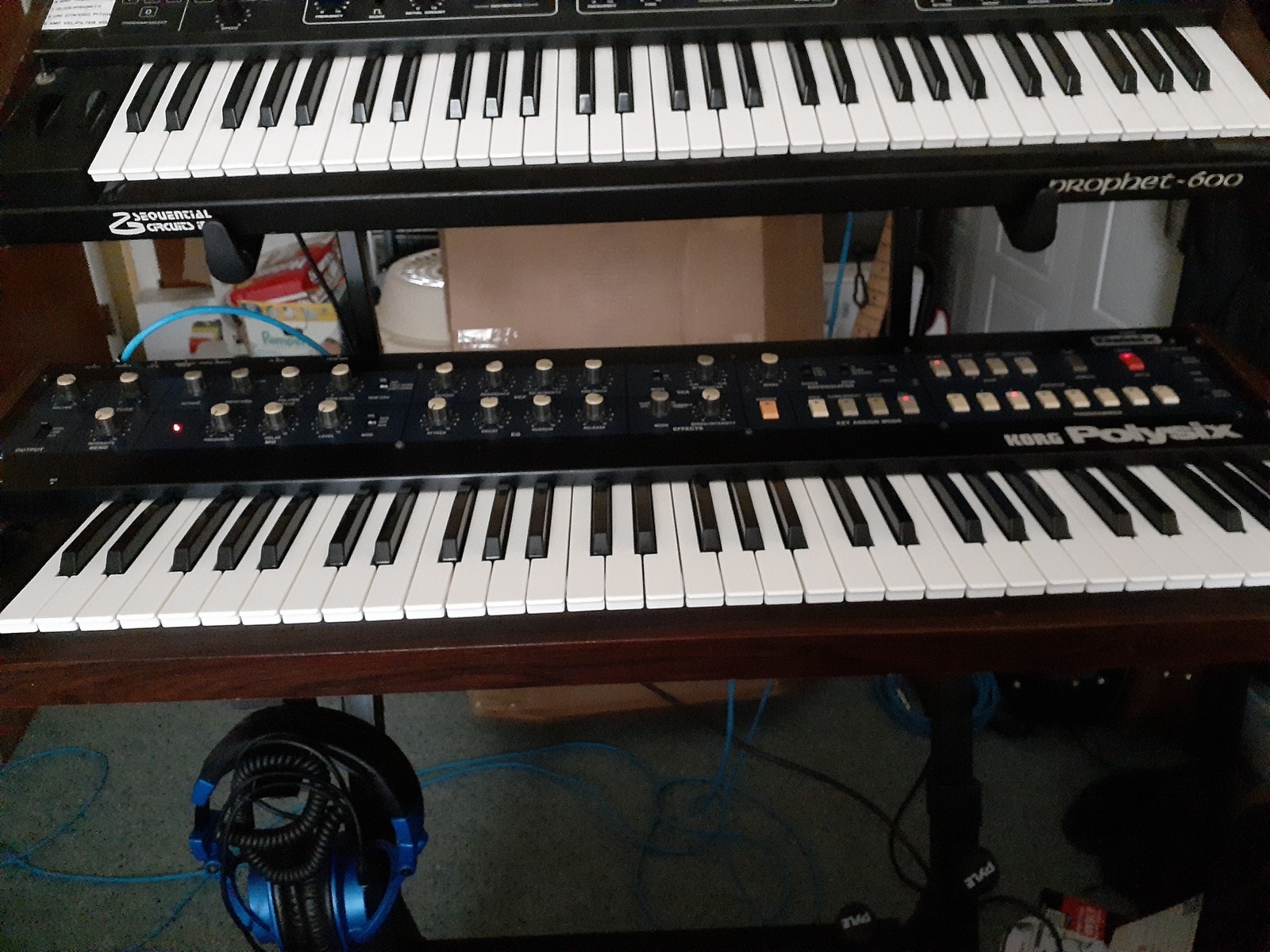 Korg Music Gear Setup by jimmarchi1 featuring Korg PolySix and Sequential Circuits Prophet 600 Synthesizer