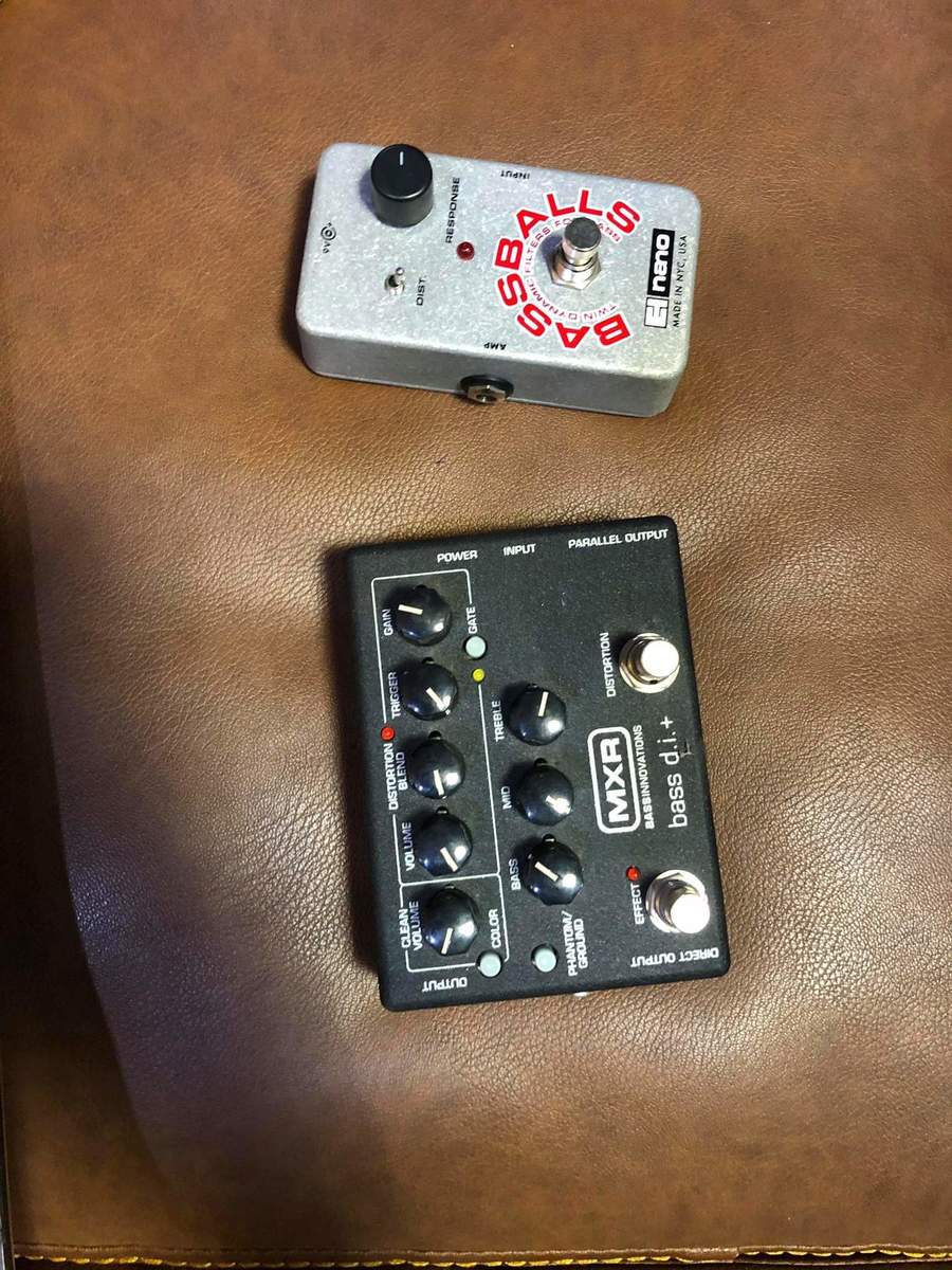 Metal Music Gear Setup by adnan_ahmed_feroz featuring MXR M80 Bass DI+ and Electro-Harmonix Bassballs Nano Envelope Filter