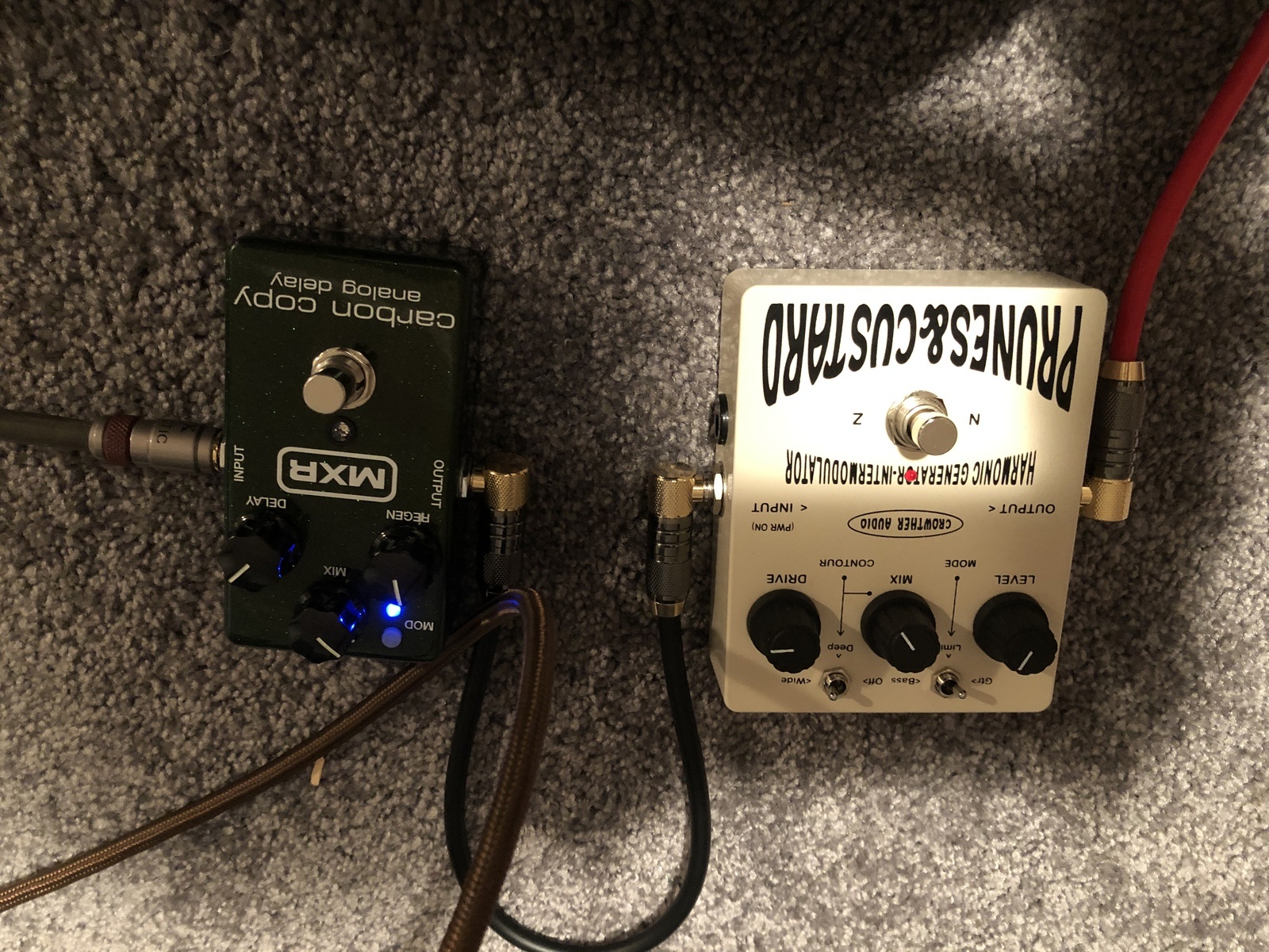 Metal Music Gear Setup by tragic_panda featuring MXR M169 Carbon Copy and Crowther Audio Prunes & Custard Harmonic Generator Intermodulator