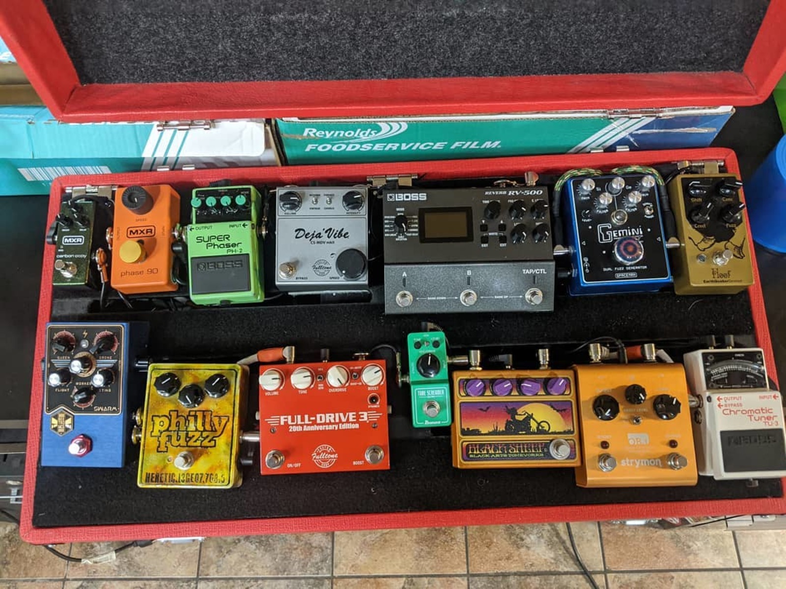 Metal Music Gear Setup by kyle_henne featuring Fulltone Fulldrive 3 20th Anniversary, Strymon OB.1 Optical Compressor & Clean Boost, and Ibanez Tube Screamer Mini and 4 more pieces of gear