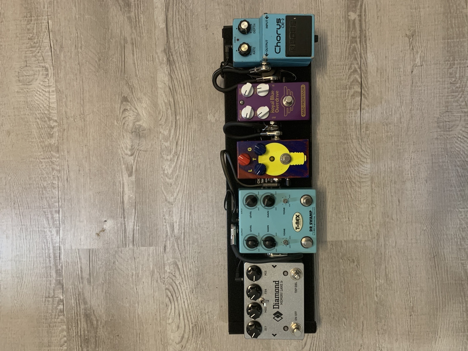 Music Gear Setup by ziga_janezic featuring T-Rex Engineering Dr. Swamp Double Distortion Pedal, Boss CE-2 Chorus, and Diamond Memory Lane Jr and 3 more pieces of gear