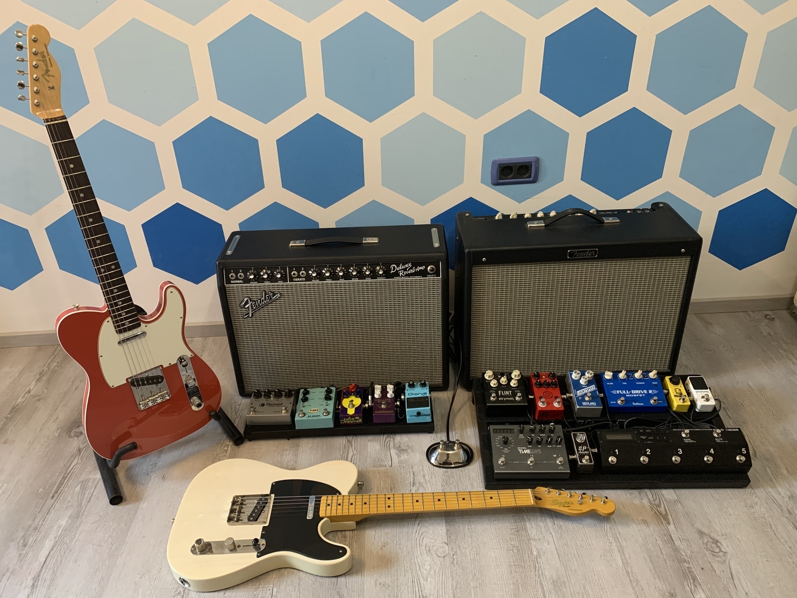Country Amp Rig by ziga_janezic featuring Fender '65 Deluxe Reverb Reissue 1x12 Combo Amplifier, Squier Classic Vibe '50s Telecaster, and Fender Hot Rod Deluxe IV and 1 more piece of gear