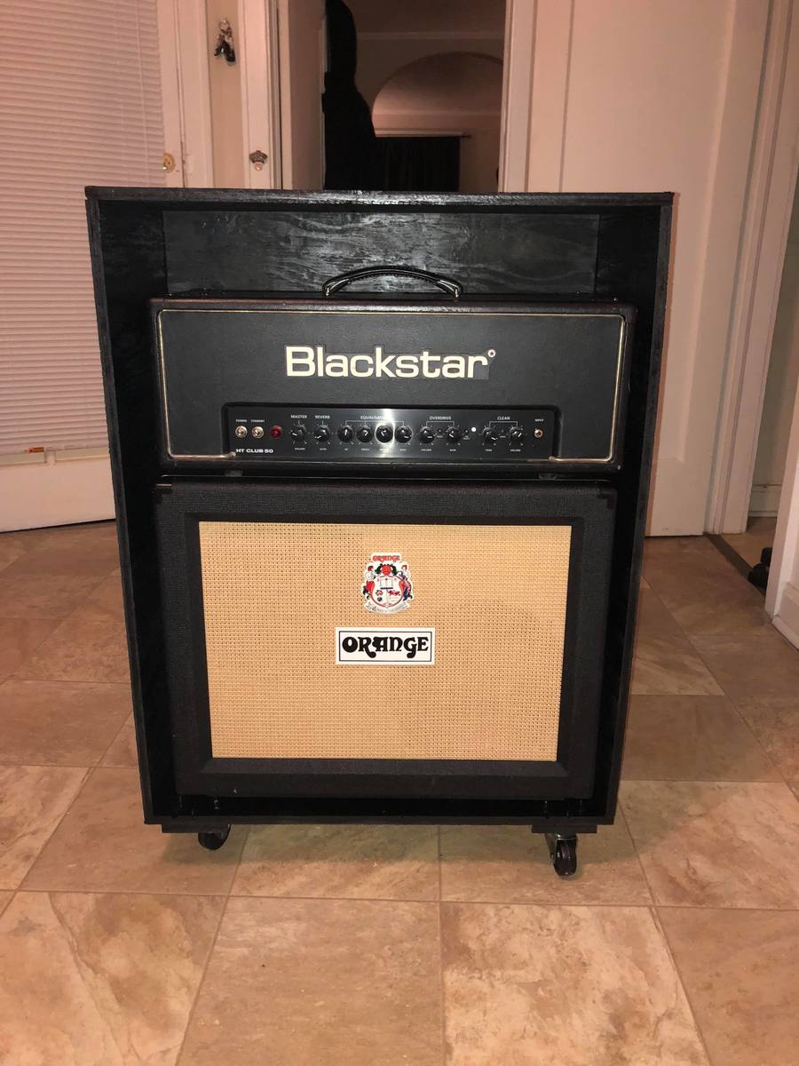 Orange Music Gear Setup by thedawnretreat featuring Orange Amplifiers 120W 2x12 Open Back Guitar Speaker Cabinet and Blackstar HT Club 50H Guitar Amplifier Head