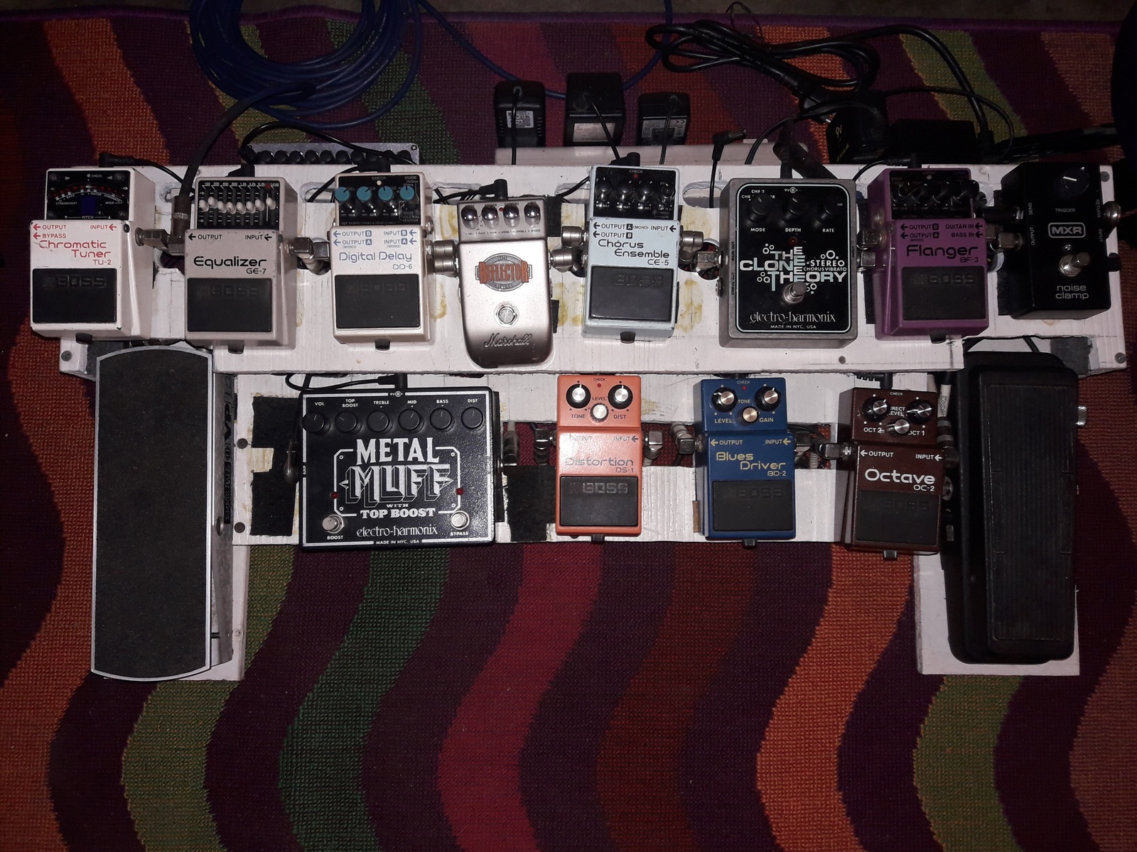 Boss Music Gear Setup by peter_ozahl featuring Boss BD-2 Blues Driver, Boss TU-3 Chromatic Tuner, and Boss BF-3 Flanger and 11 more pieces of gear
