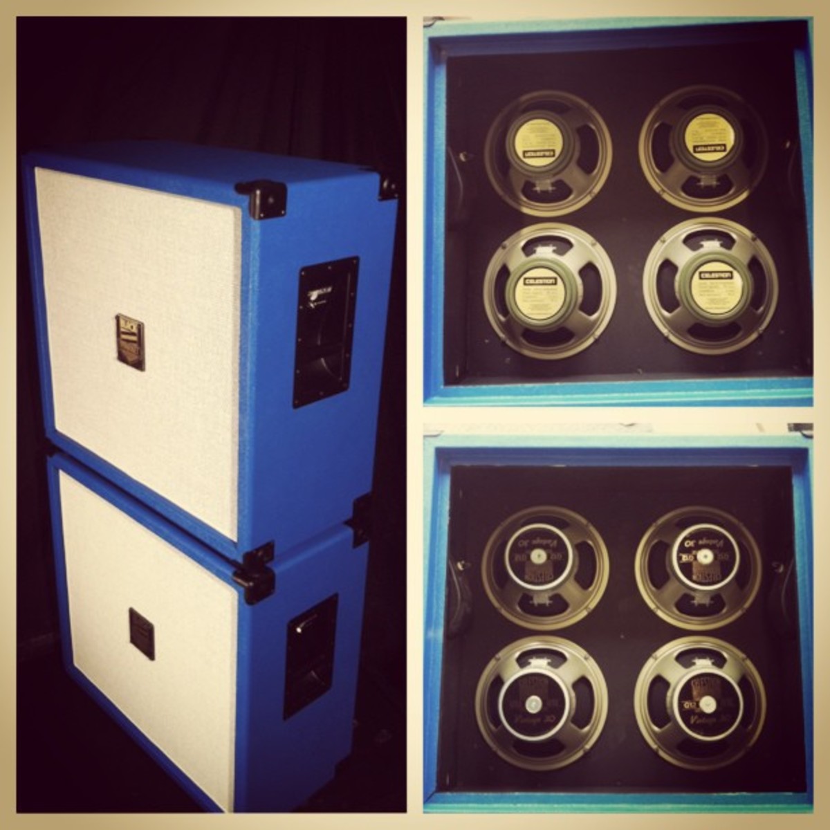 Music Gear Setup by fivestoriesfallingct featuring Black Market Custom 4X12 Guitar Cabinet V30 and Black Market Custom 4X12 Guitar Cabinet Greenback