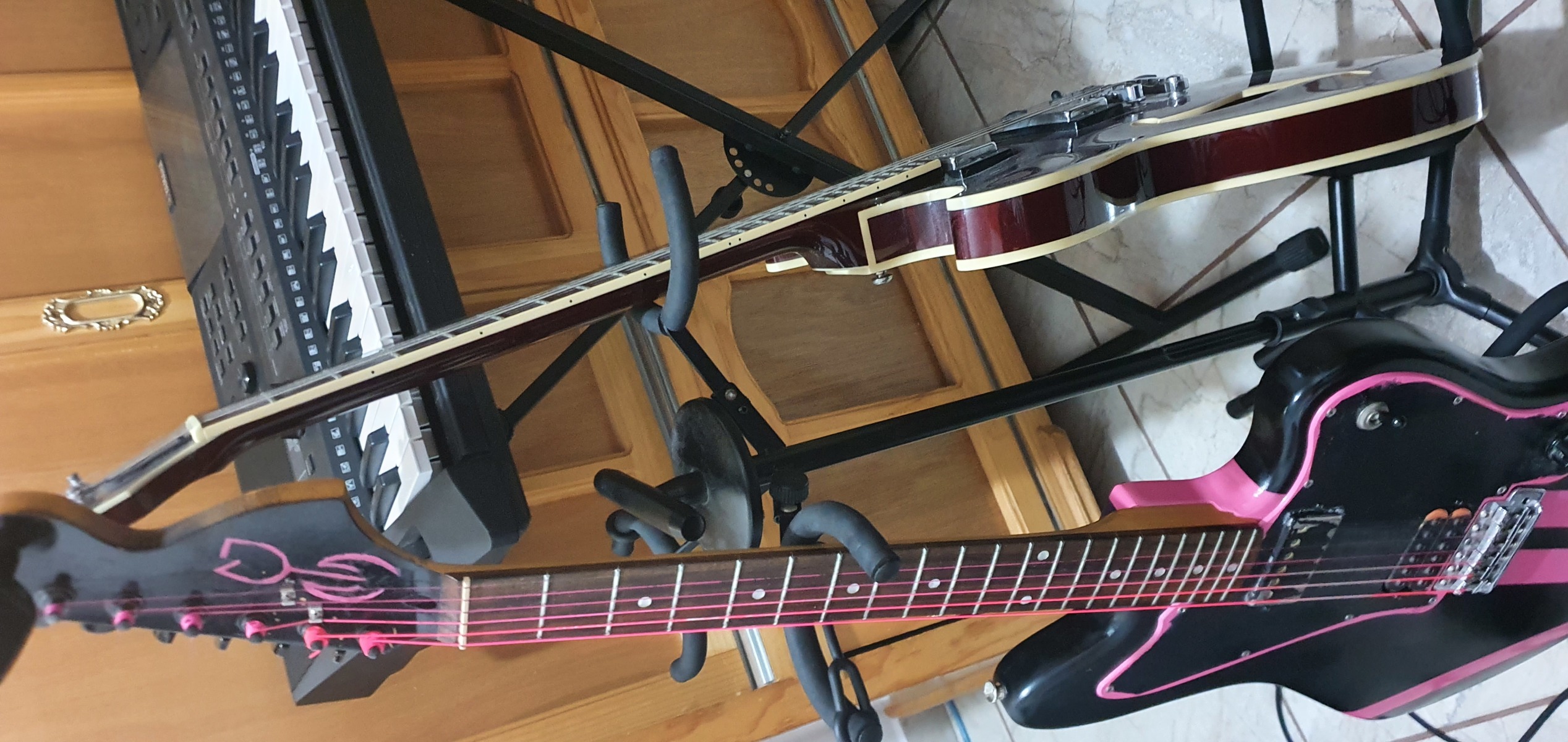 Metal Music Gear Setup by the_sleeping_anchorite featuring Squier Jagmaster Electric Guitar, DiMarzio DP151 PAF Pro, and Ibanez artcore AS73--12-20 and 1 more piece of gear