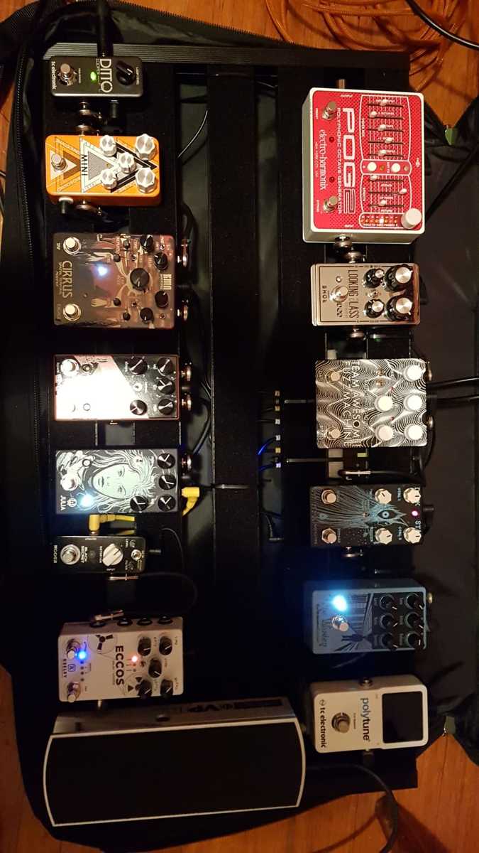 Music Gear Setup by autumnmary featuring Ernie Ball 6180 VP JR. Passive Volume Pedal, TC Electronic PolyTune, and TC Electronic Ditto Looper and 10 more pieces of gear