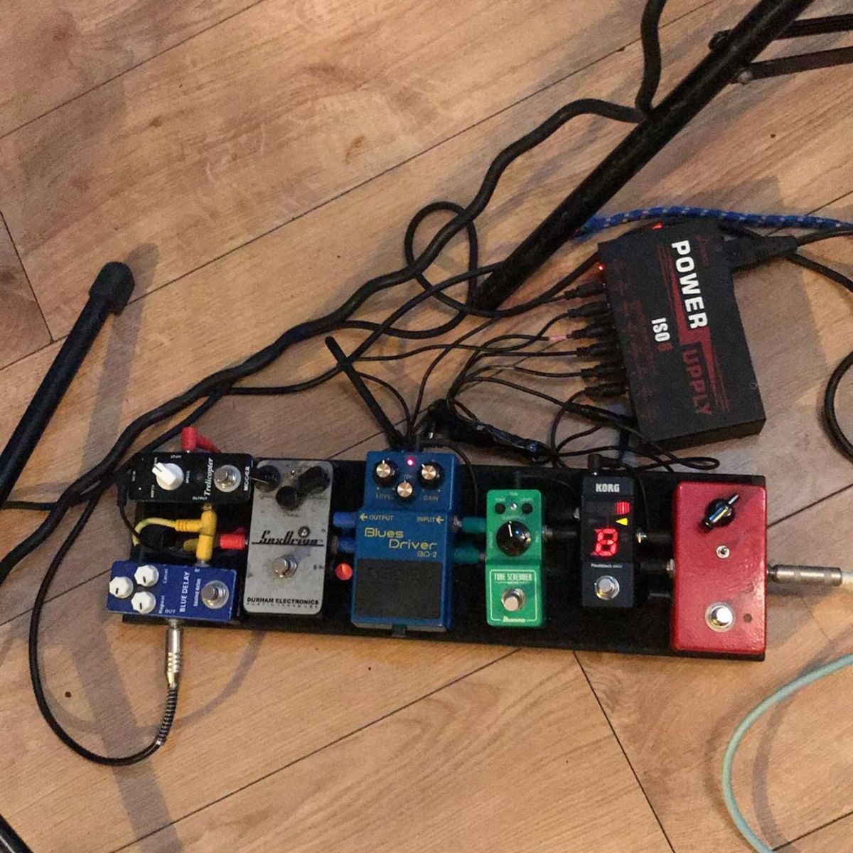 Country Music Gear Setup by miles_cookman featuring Boss BD-2 Blues Driver, Korg PB-1 Pitchblack, and Mooer Trelicopter and 4 more pieces of gear