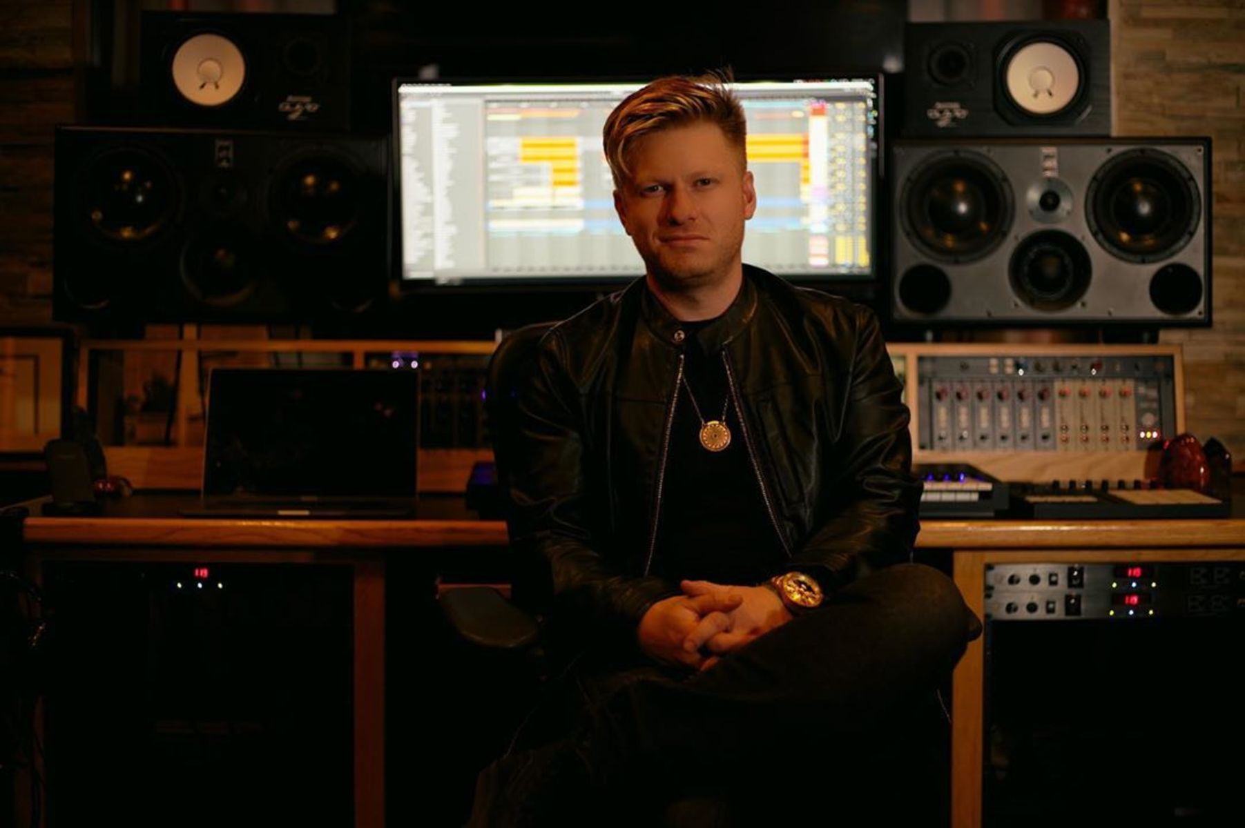 Electronic Studio Setup by perfetto featuring Avedis MA5 Microphone Preamp, ATC Loudspeakers SCM45A Pro Studio Monitor, and Manley Massive Passive Stereo Tube EQ Mastering Version