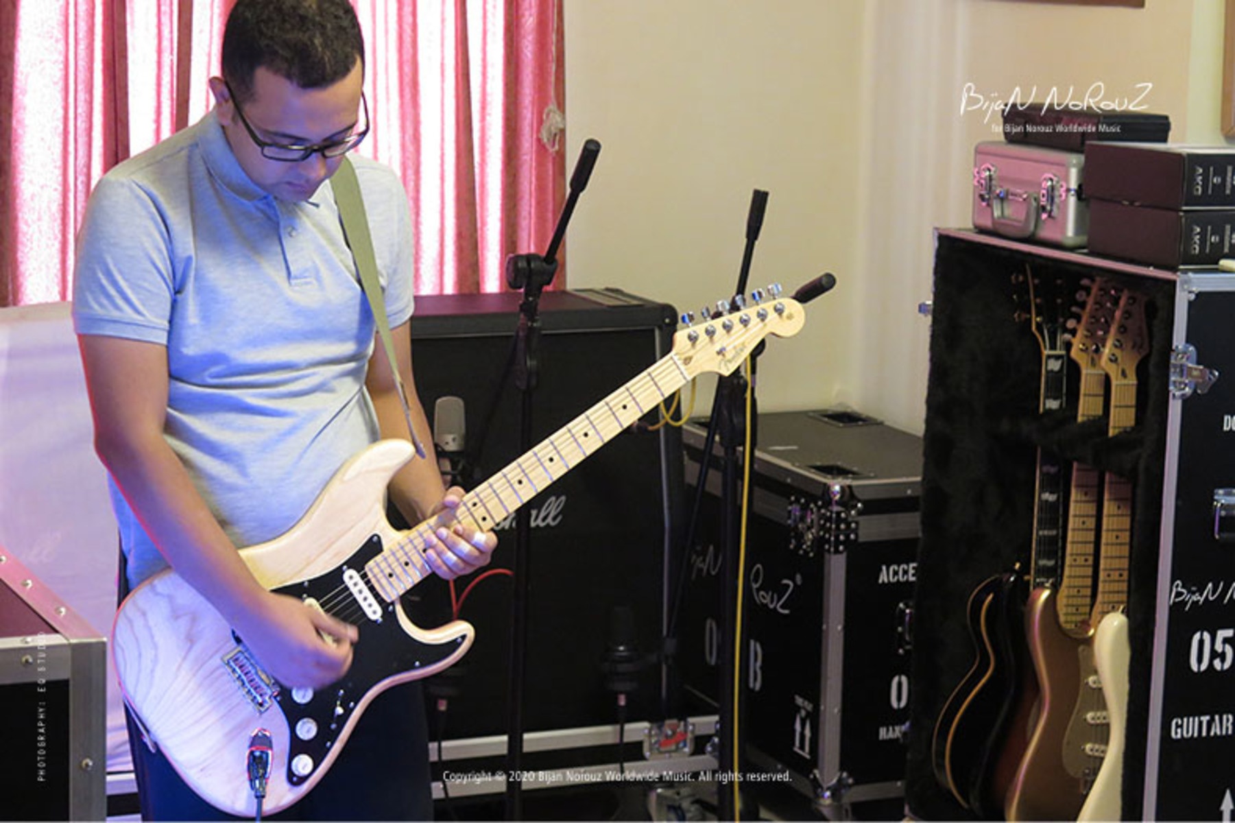 Fender Music Gear Setup by bijannorouz featuring Marshall MF280 Mode Four 280-Watt 4X12 Cab, Fender American Original '50s Stratocaster, and Fender Classic Player 50s Stratocaster and 5 more pieces of gear