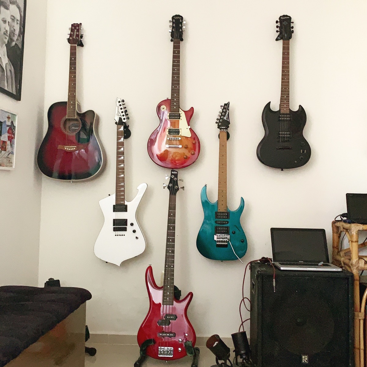 Metal Music Gear Setup by wag78 featuring Epiphone Les Paul 100, Ibanez RG 270, and Strinberg Guitars AF65C Acoustic Guitar and 3 more pieces of gear