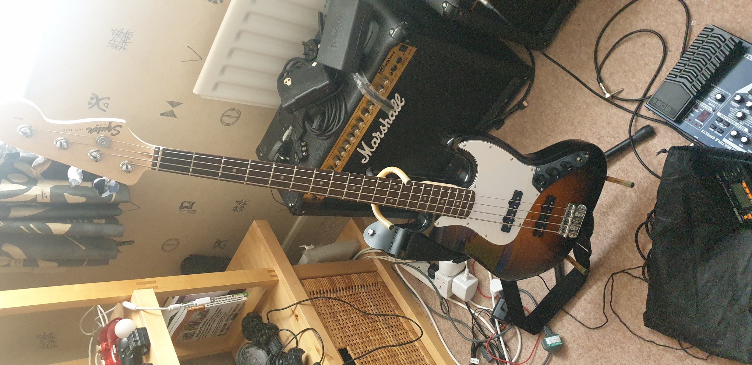 Music Gear Setup by philip_michael_cash featuring Squier Jazz Affinity