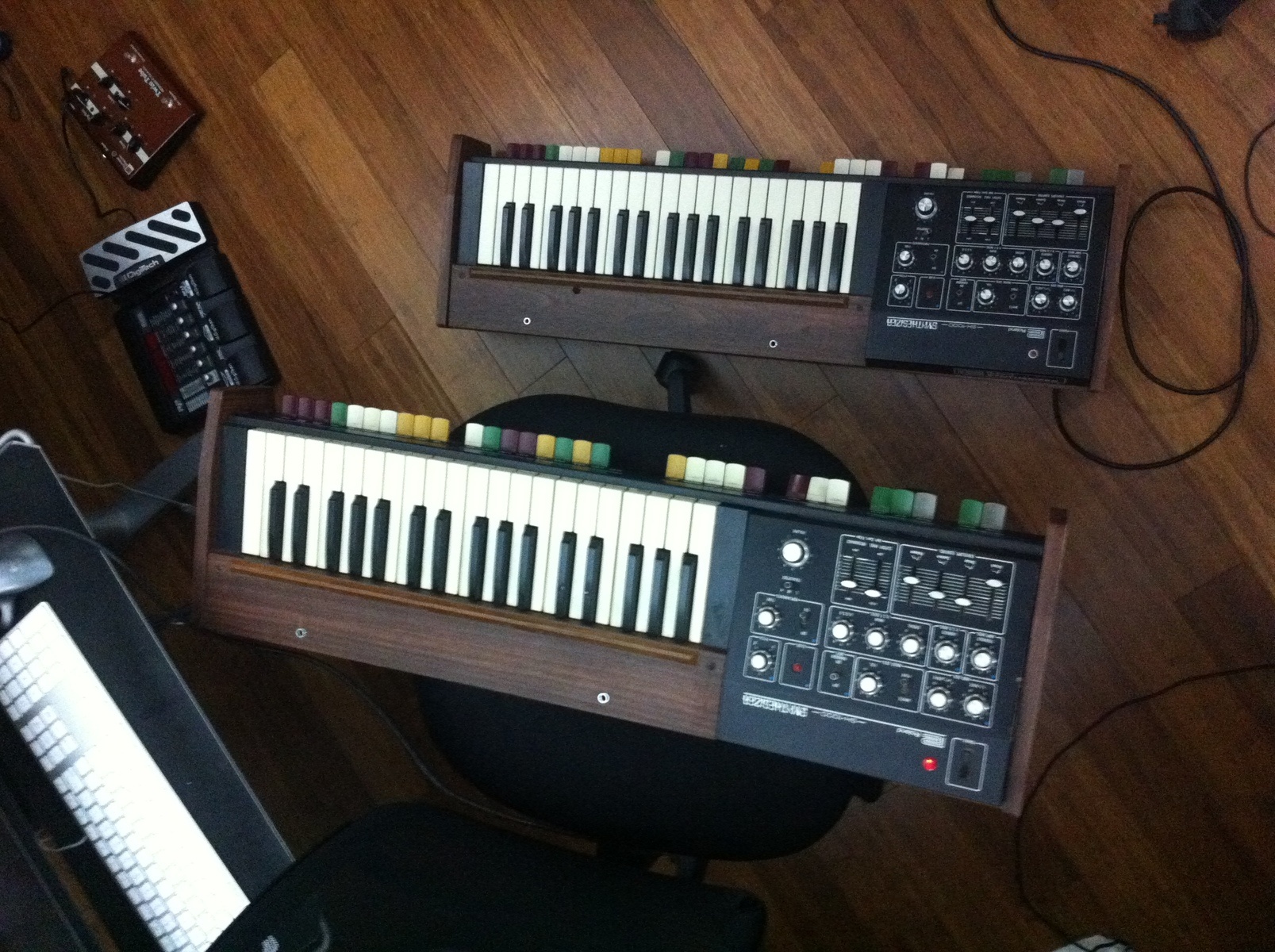 Electronic Synth Setup by bubbajones featuring Roland SH-1000, Digitech RP355, and Seymour Duncan SFX-03 Twin Tube Classic Overdrive Pre-amp