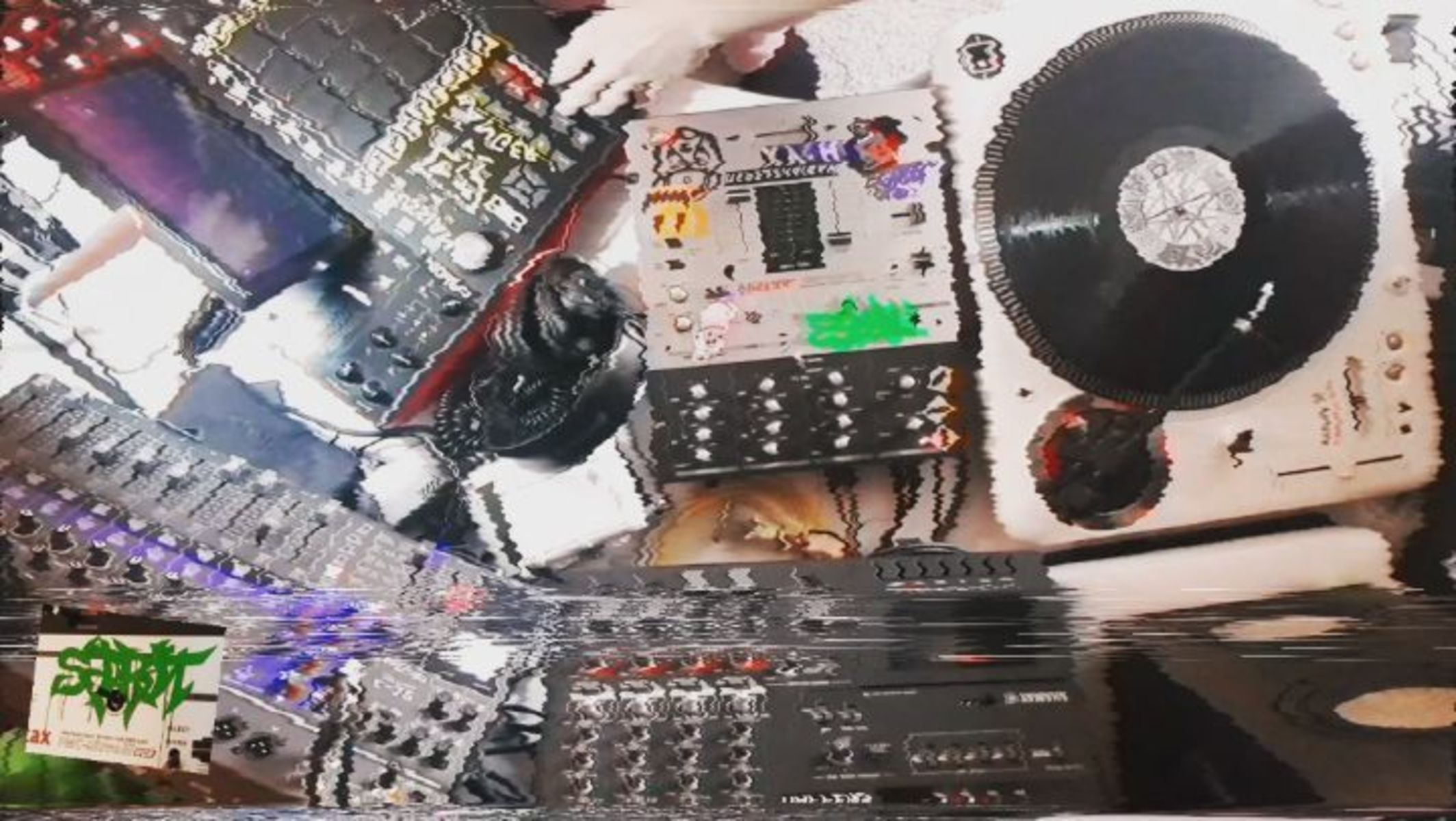 Electronic Synth Setup by rawplaya featuring Sony MDR-7506 Professional Headphones, Vestax PDX-2000, and Vestax PMC-05 Pro III and 3 more pieces of gear