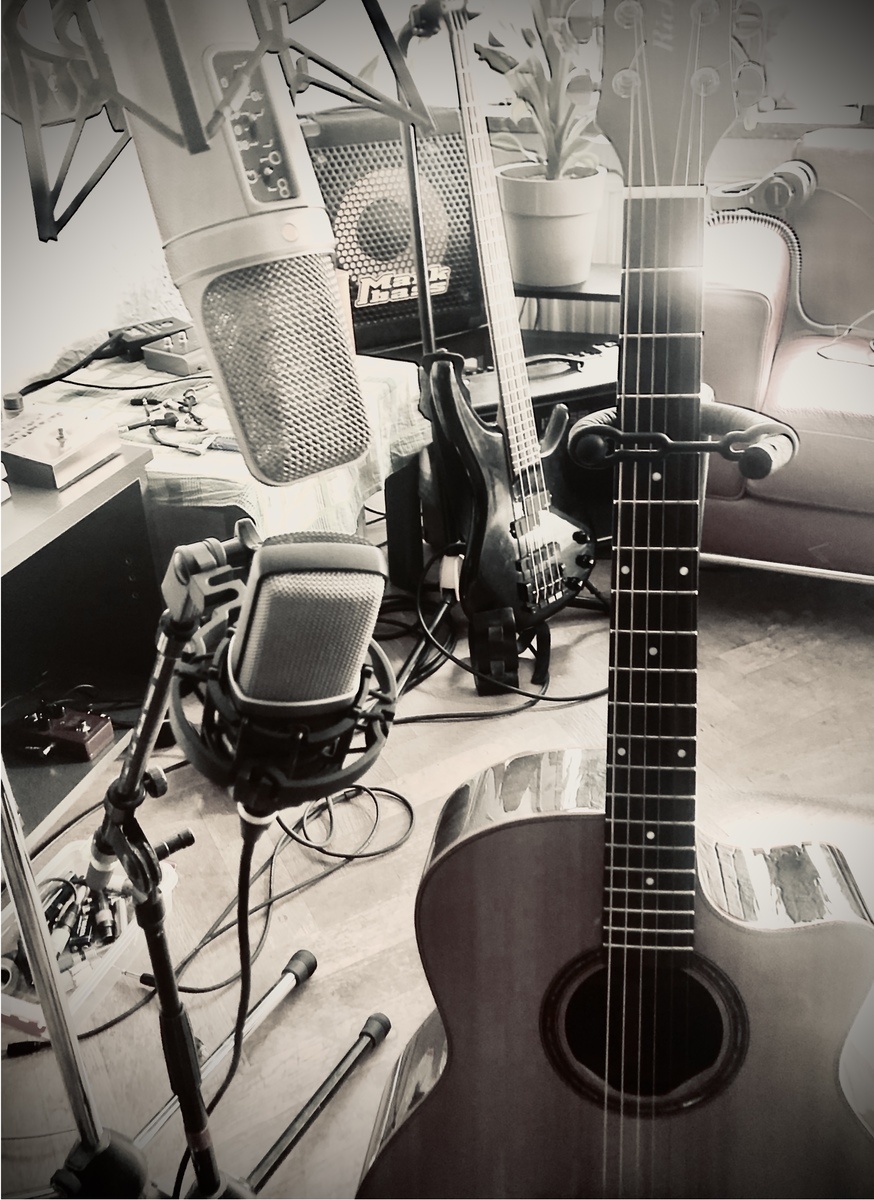 Music Gear Setup by bert_lenaerts featuring Rode NT2-A Condenser Microphone, Ibanez Soundgear GS2-205, and AKG C314 and 2 more pieces of gear