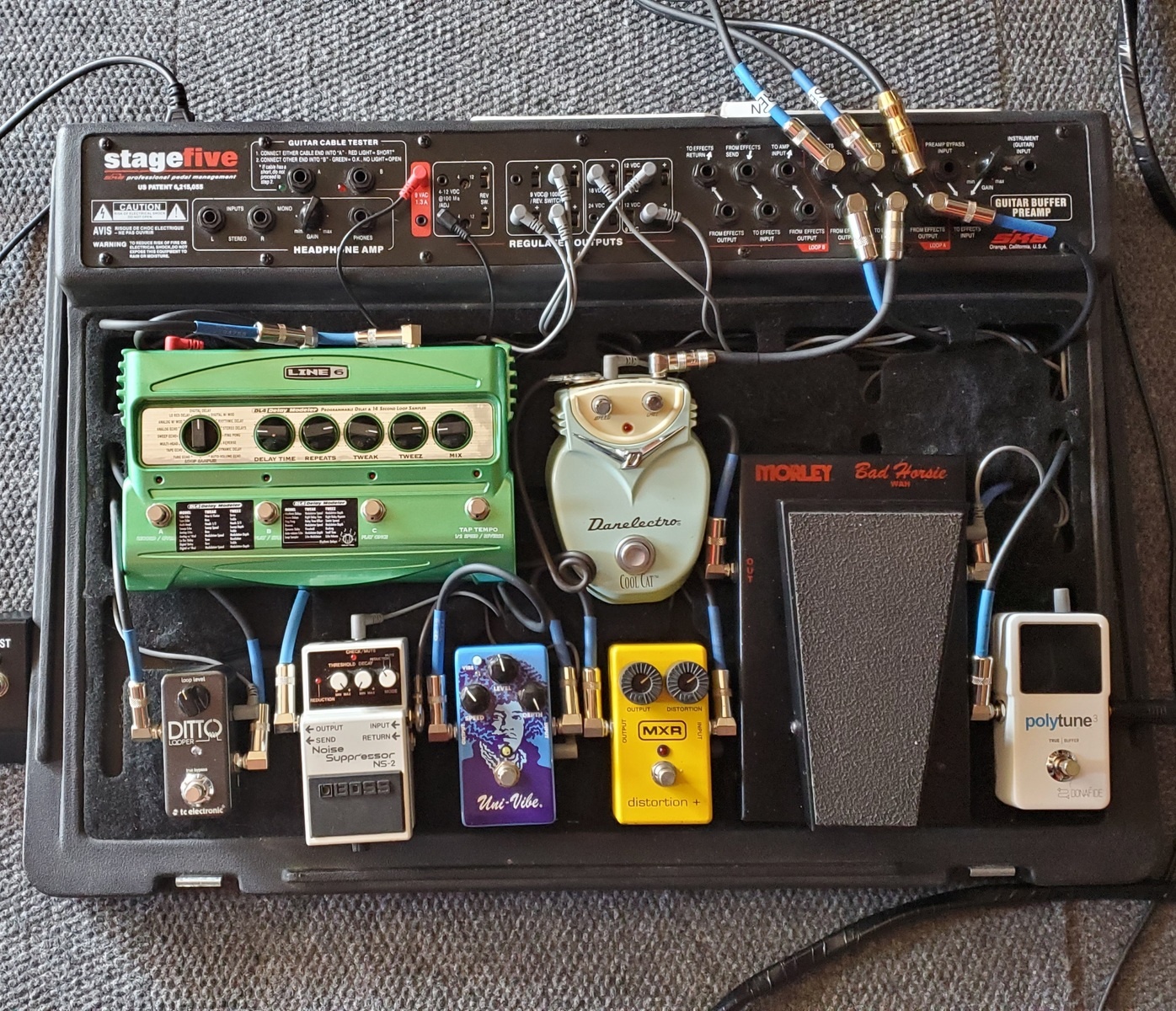 Music Gear Setup by brian_t_o_banion featuring SKB SKB-PS-55 Stagefive Professional Pedalboard