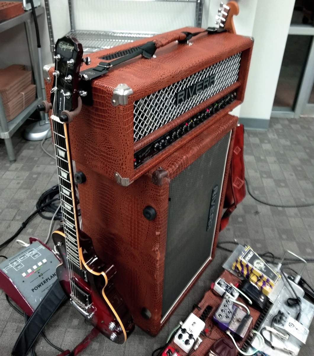 Music Gear Setup by redgtrrocker featuring String Swing Clip-On Amp Hanger