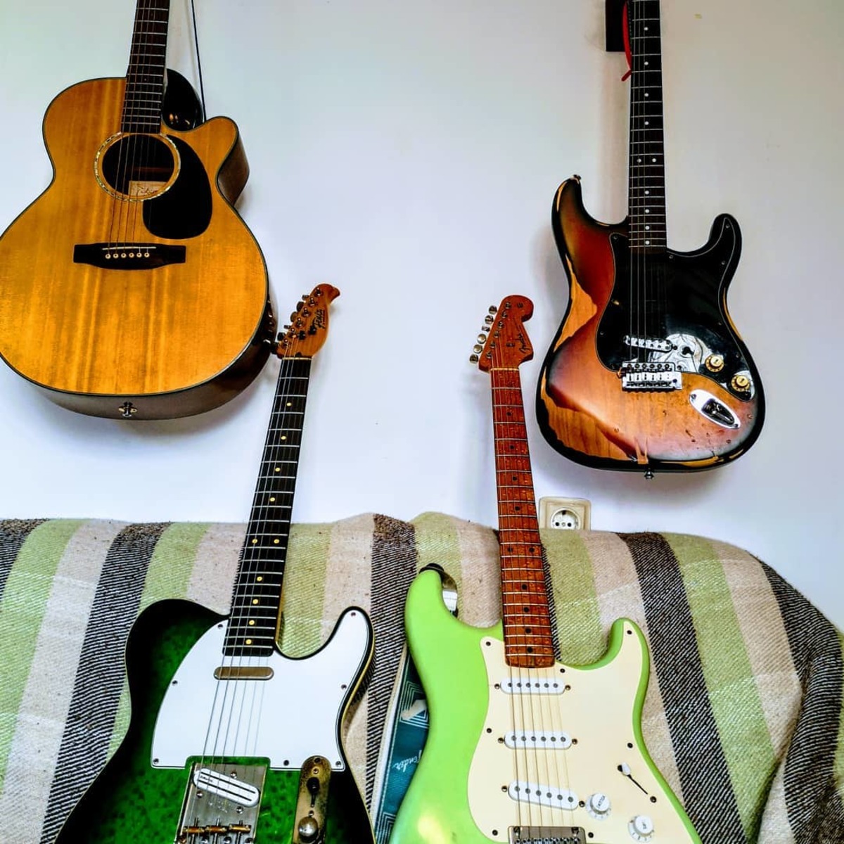 Music Gear Setup by boris_atanasov featuring Takamine G-Series Acoustic Electric, Fender Custom Shop Stratocaster, and Fenix Telecaster and 1 more piece of gear
