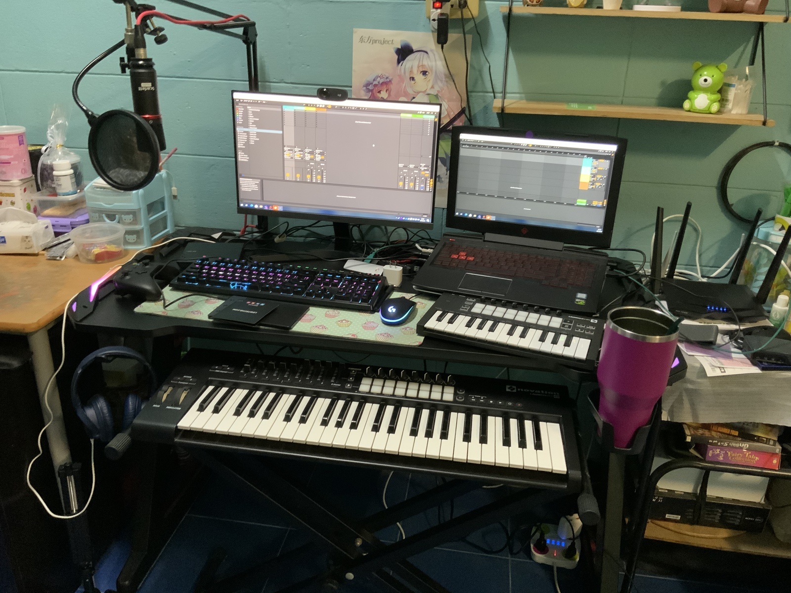 Electronic Studio Setup by korewachino featuring Novation Launchkey 49 MIDI Controller MK2 Version, Focusrite Scarlett Solo Studio Pack (2nd Gen), and Ableton Live and 1 more piece of gear