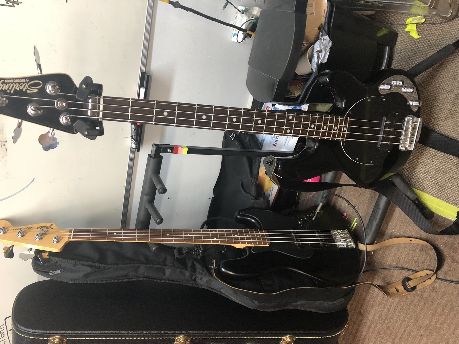 Fender Music Gear Setup by sonny_letourneau featuring Sterling by Music Man Ray34 and Fender American Standard Jazz Bass