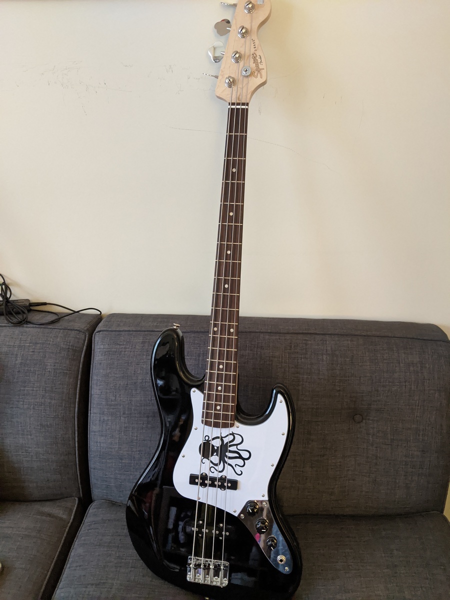 Music Gear Setup by smallerthings featuring Squier Jazz Affinity