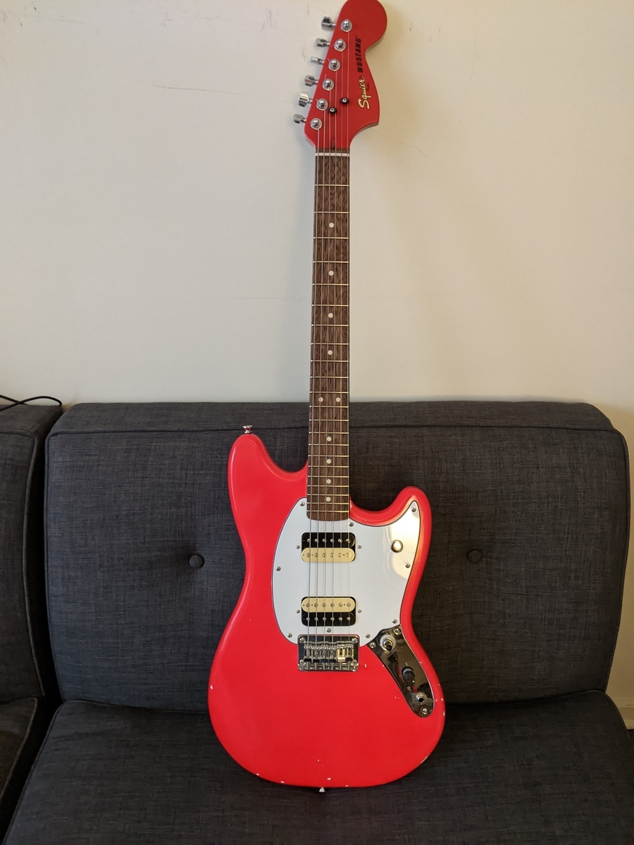 Metal Music Gear Setup by smallerthings featuring Squier Bullet Mustang HH