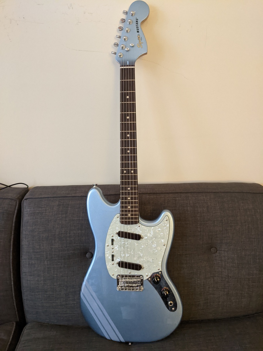Metal Music Gear Setup by smallerthings featuring Squier Bullet Mustang HH