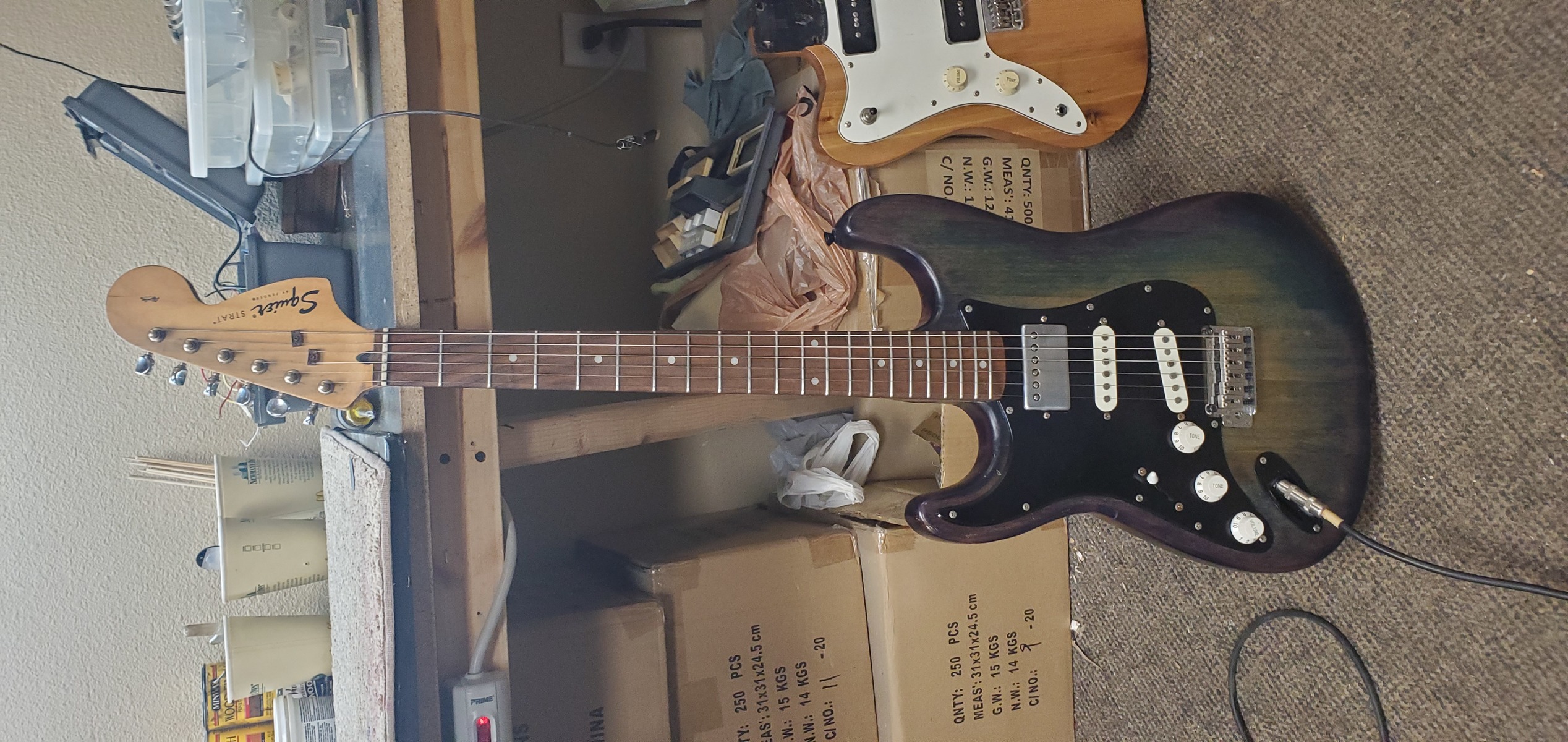 Music Gear Setup by bryce_schramm featuring Partscaster and Squier Left-Handed Stratocaster Standard