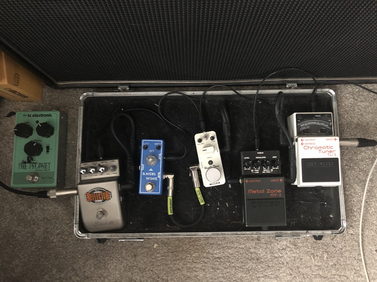 Boss Music Gear Setup by will_1212 featuring Boss TU-3 Chromatic Tuner, Boss MT-2 Metal Zone, and Marshall RF-1 Reflector and 2 more pieces of gear