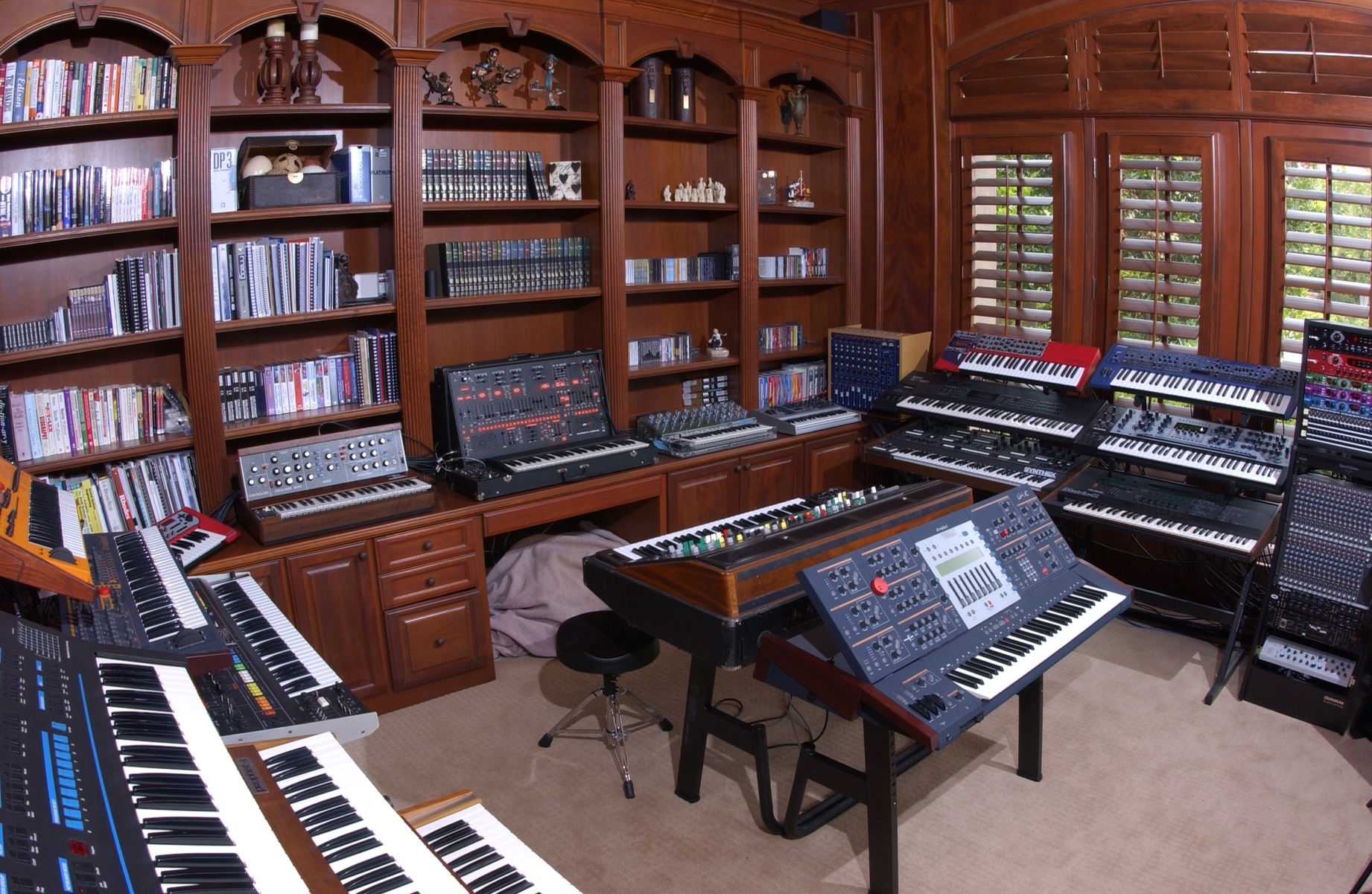 Music Gear Setup by mandatorygnome featuring Clavia Nord Lead 3, Alesis A6 Andromeda Synthesizer, and Sequential Circuits Prophet-5 and 15 more pieces of gear