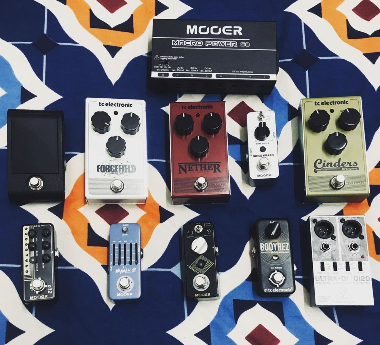Metal Pedalboard by sukhendu_chakraborty featuring Behringer ULTRA-DI DI20, Tc Electronic BodyRez - Acoustic Pickup Enhancer, and Mooer Graphic G Equalizer pedal and 8 more pieces of gear