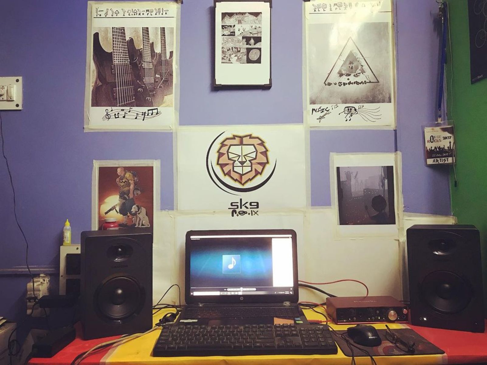 Music Gear Setup by sukhendu_chakraborty featuring Samson mediaone 5a active studio monitors, Laptop HP 15-ba097nl, and Focusrite 214 - 3rd gen